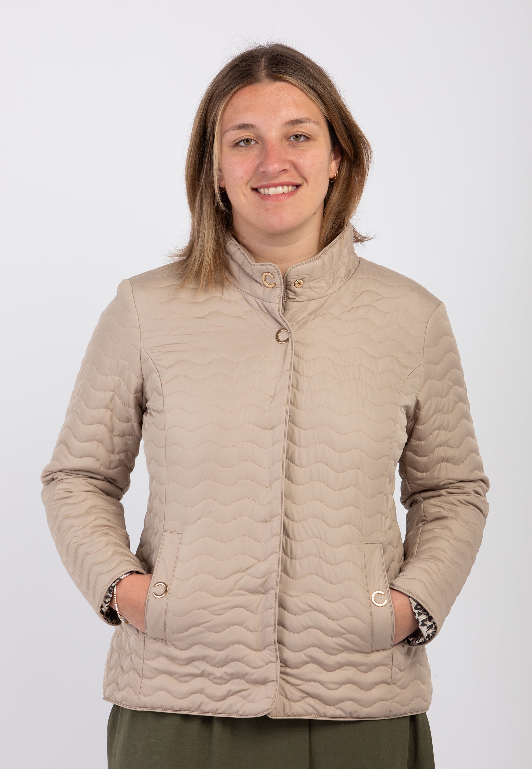 Giubbino Donna Maniche Lunghe Trapuntato Leggero  SATINETTE ELISABETTA 022