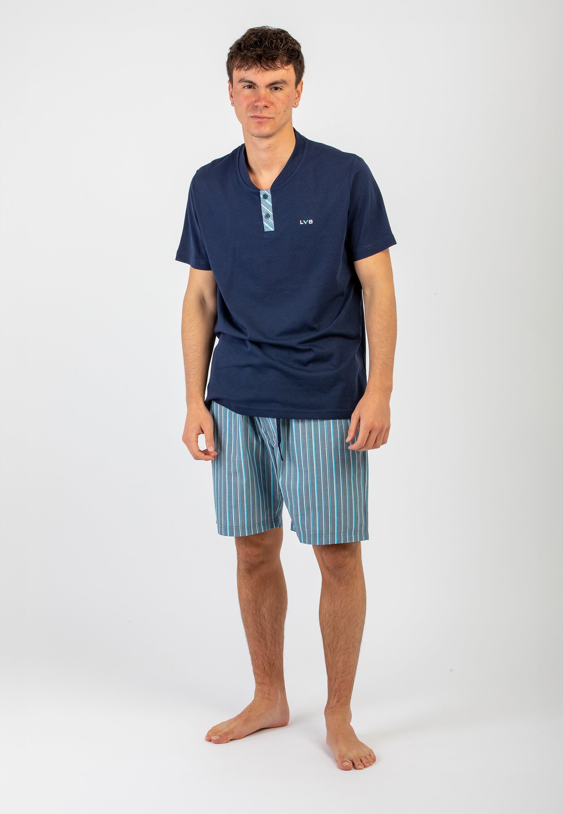 Pigiama Uomo Mezza Manica 100% Cotone LOVABLE 9L0DW6