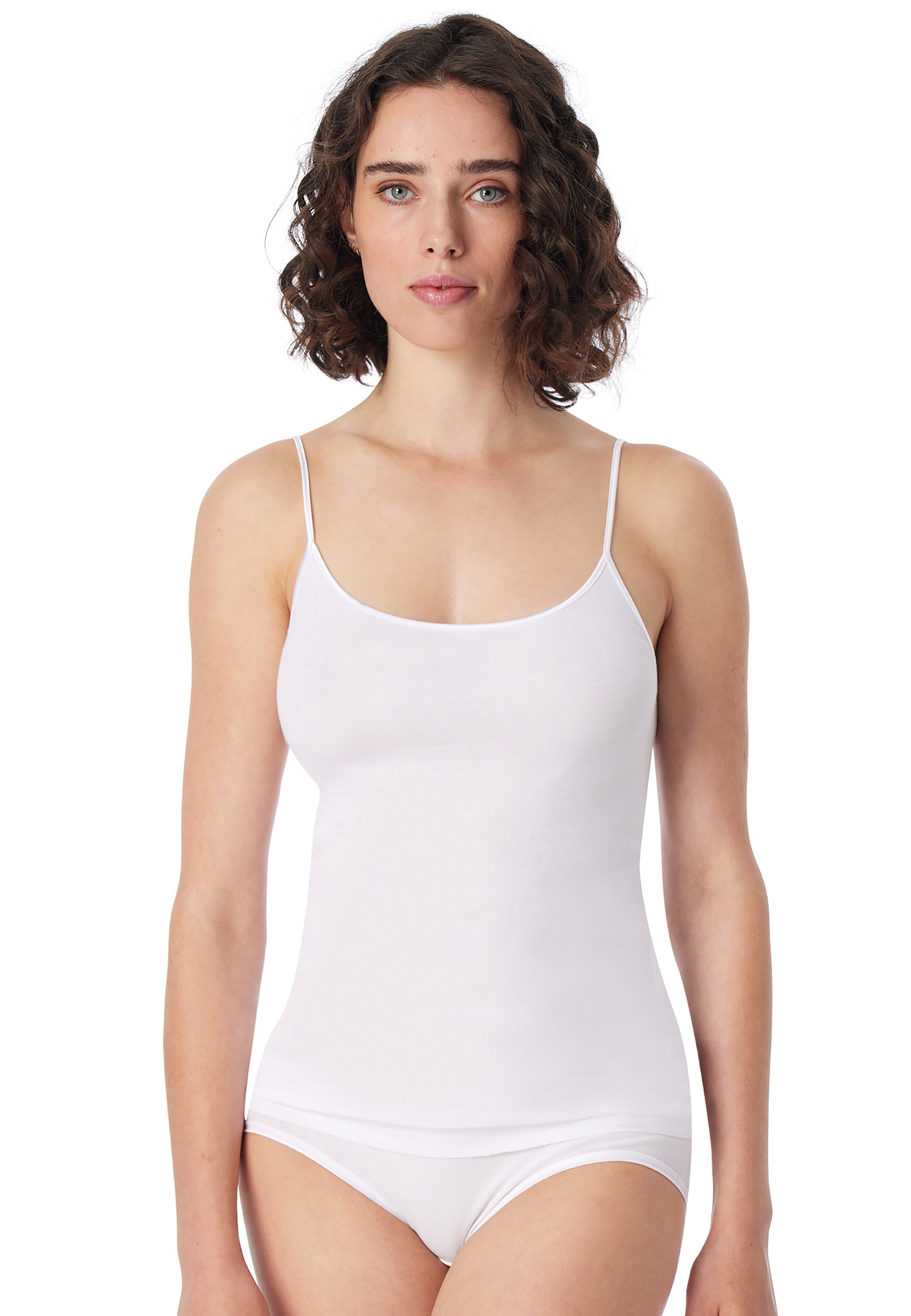 SCHIESSER 200762 Canottiera Donna Spalla Stretta Cotone Luxury