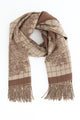 SUSY MIX Stola Donna con Disegno e Bordo Sfrangiato Elegante