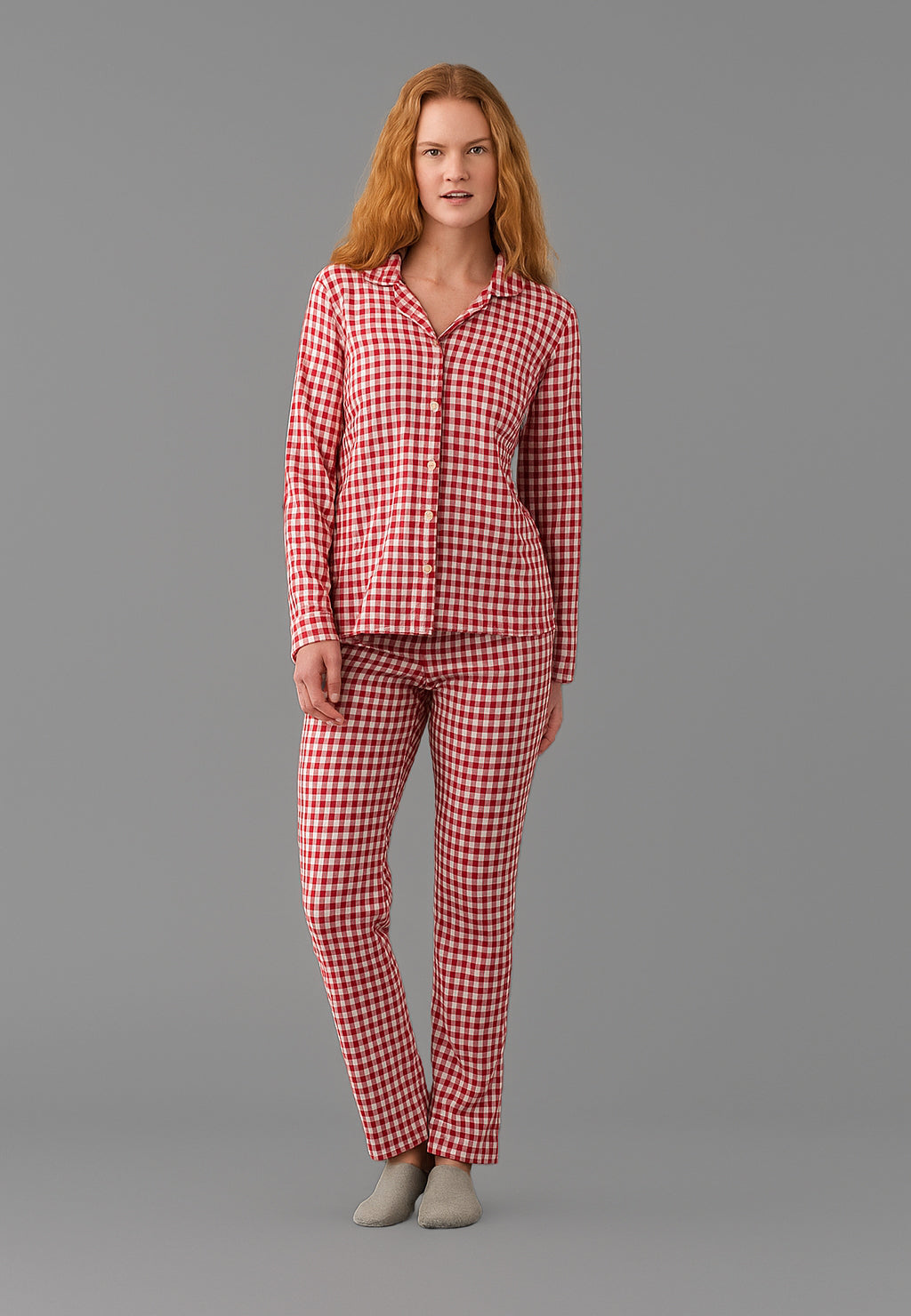 NOI DI NOTTE Pigiama Donna Lungo Aperto Cotone Invernale ART. FA009423