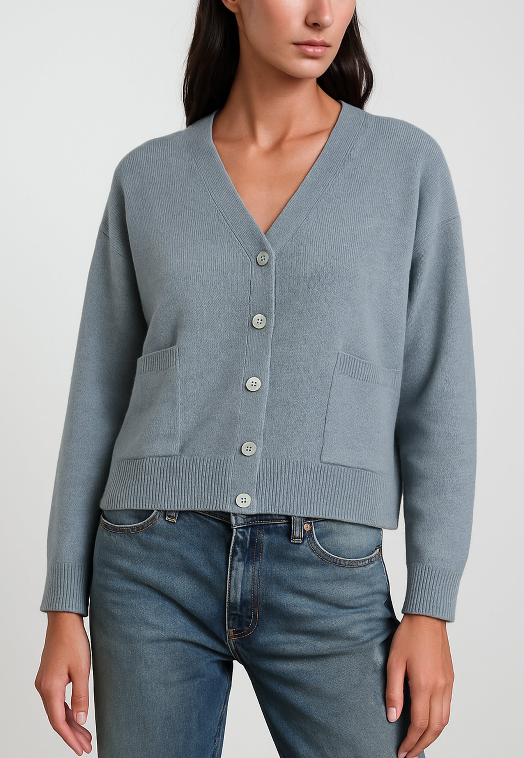 PREMODE Giacca Donna Maglia Cardigan Pura Lana ART. 325523