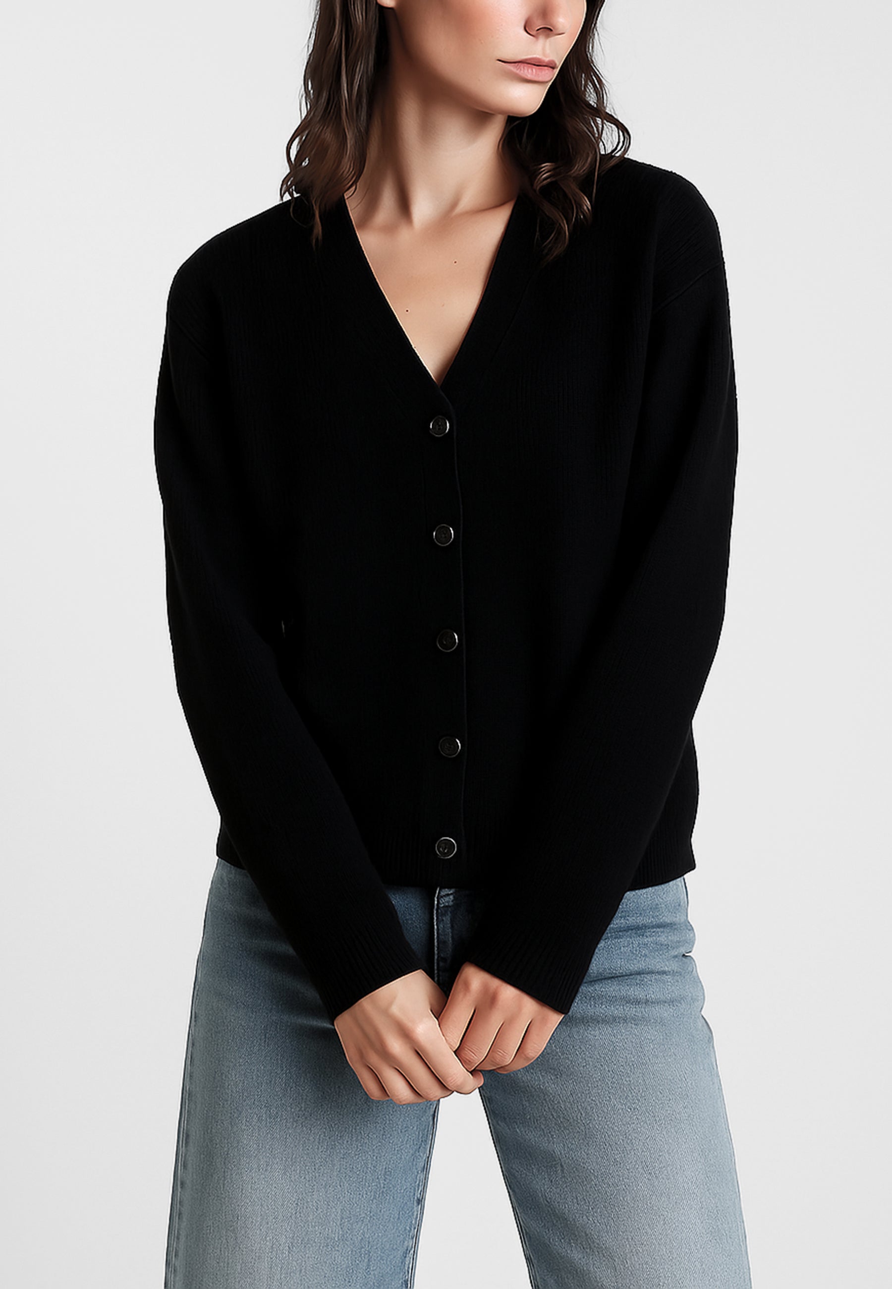 PREMODE Giacca Donna Maglia Cardigan Pura Lana ART. 325523