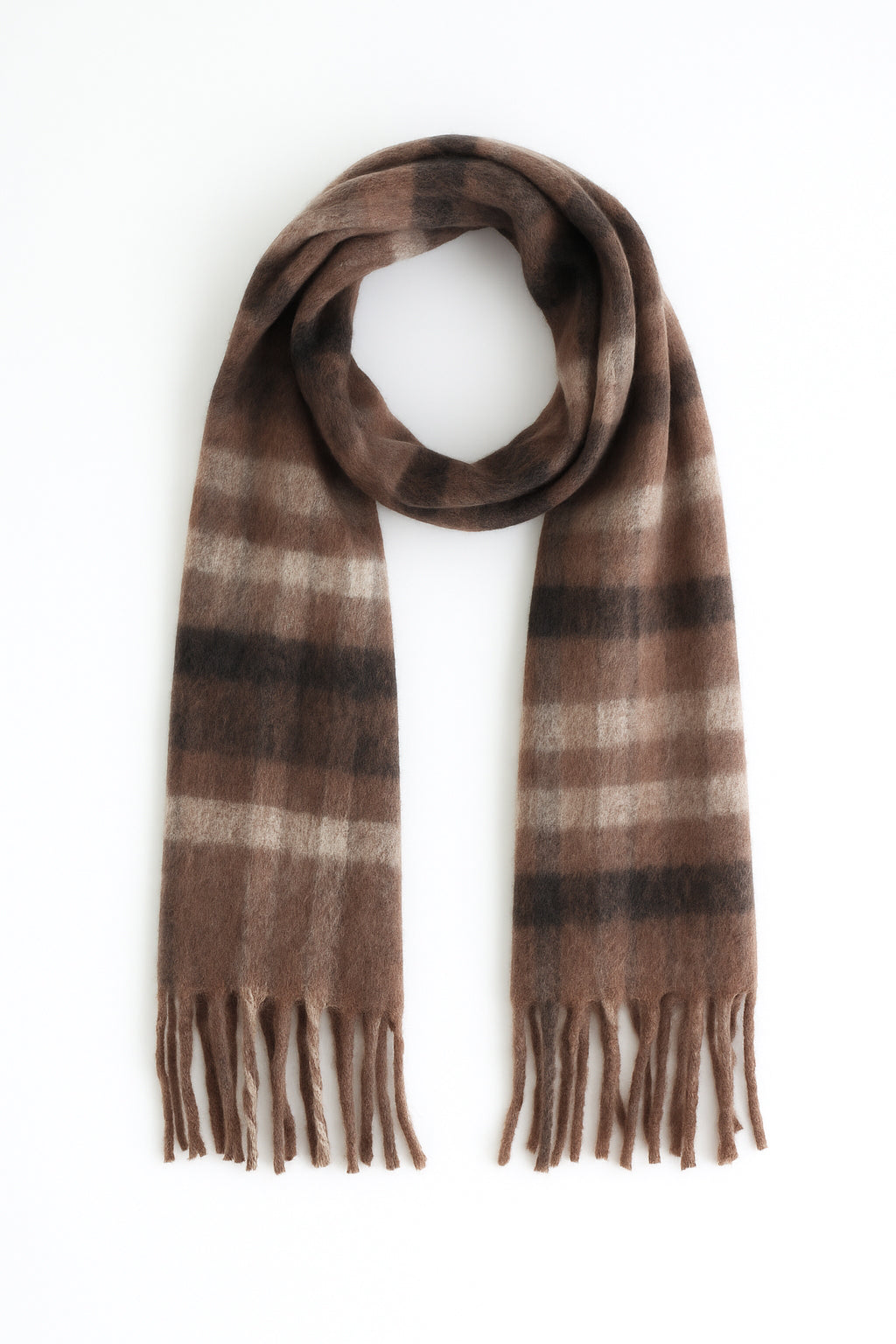 SUSY MIX Sciarpa Morbida Donna Calda Invernale A Quadri Con Frange ART. 9323RE