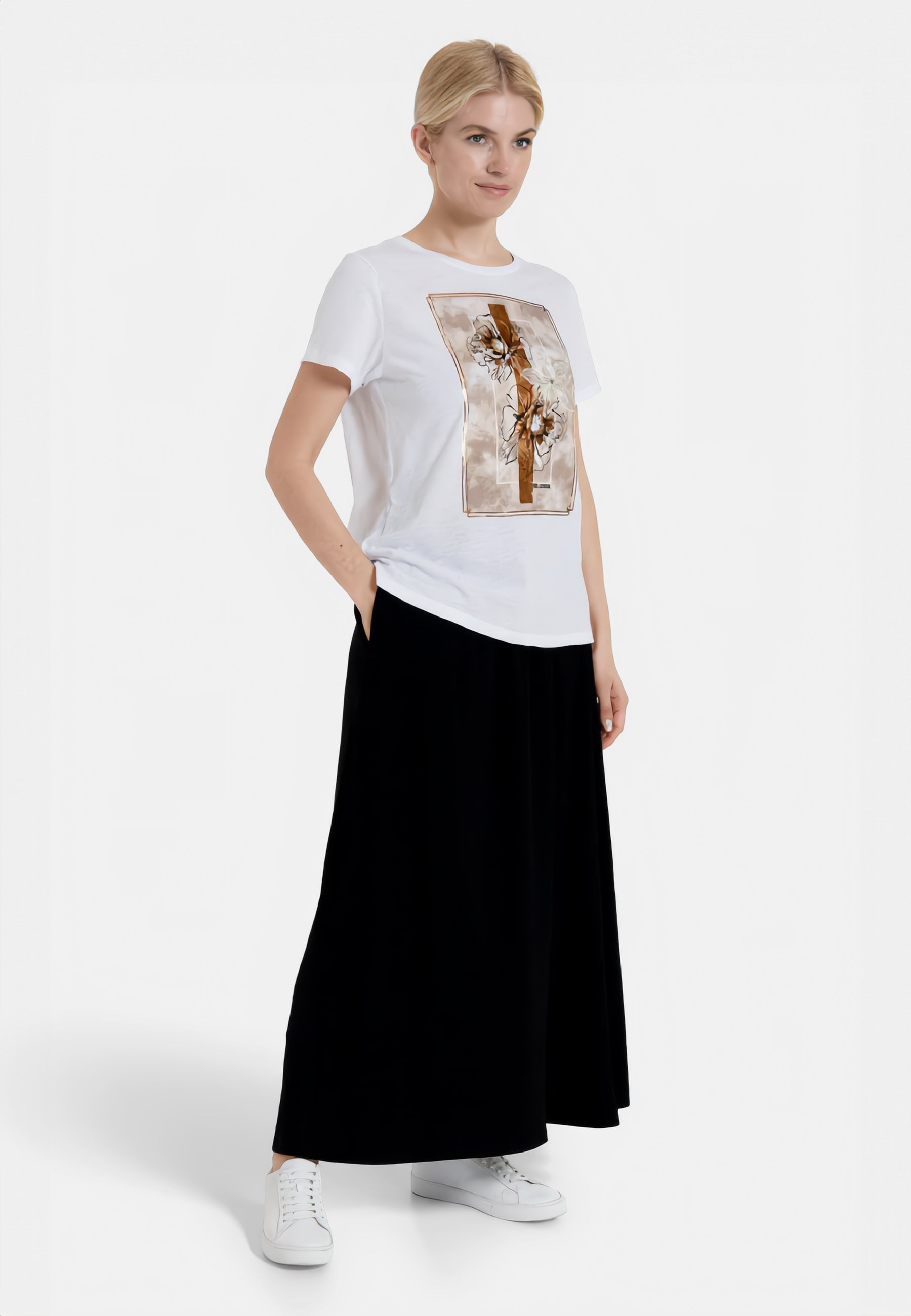 CARLA FERRONI T Shirt Donna Mezza Manica Viscosa Estiva 22168