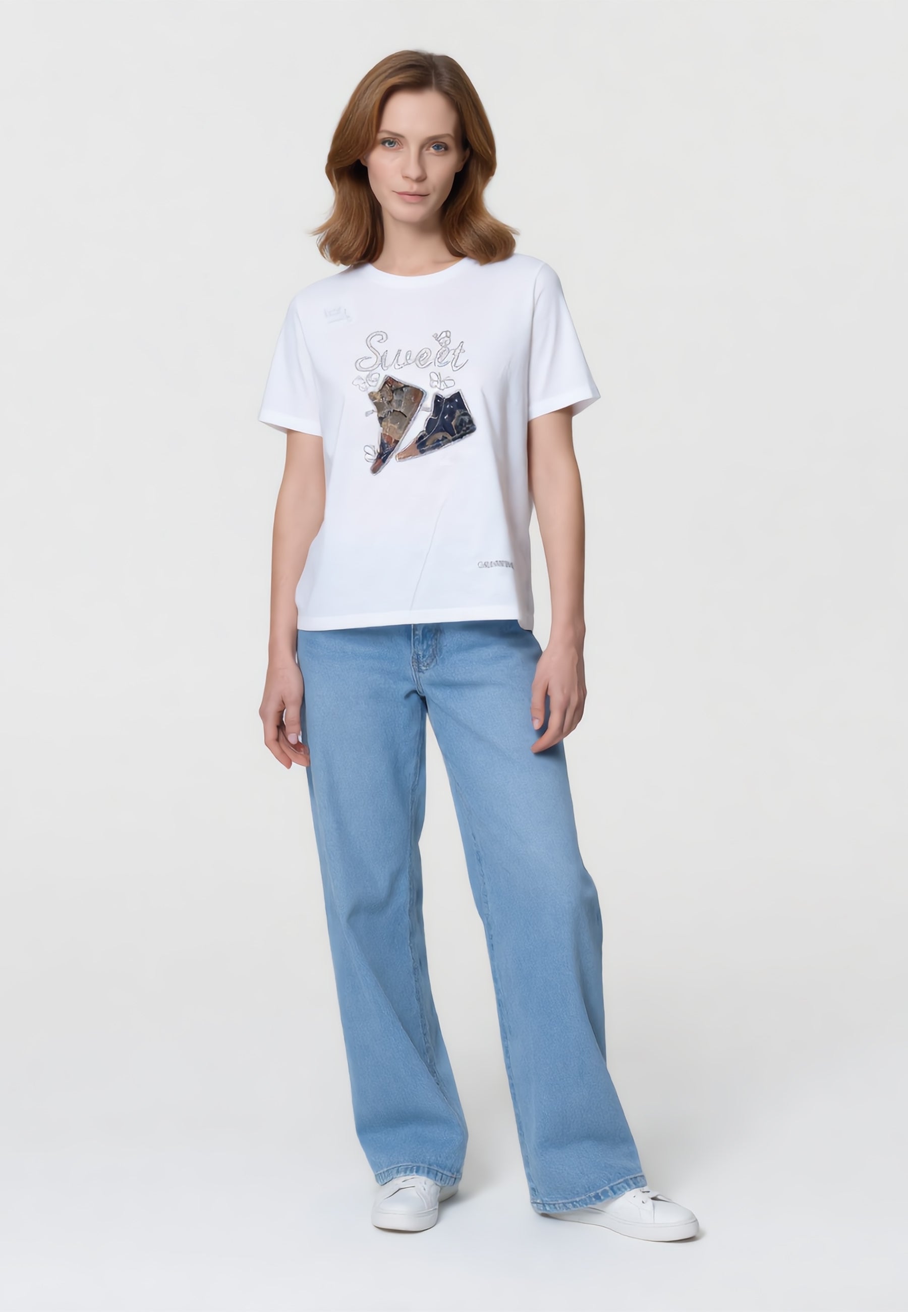 CARLA FERRONI Maglietta Donna M/M Stampa Viscosa Estiva 22222