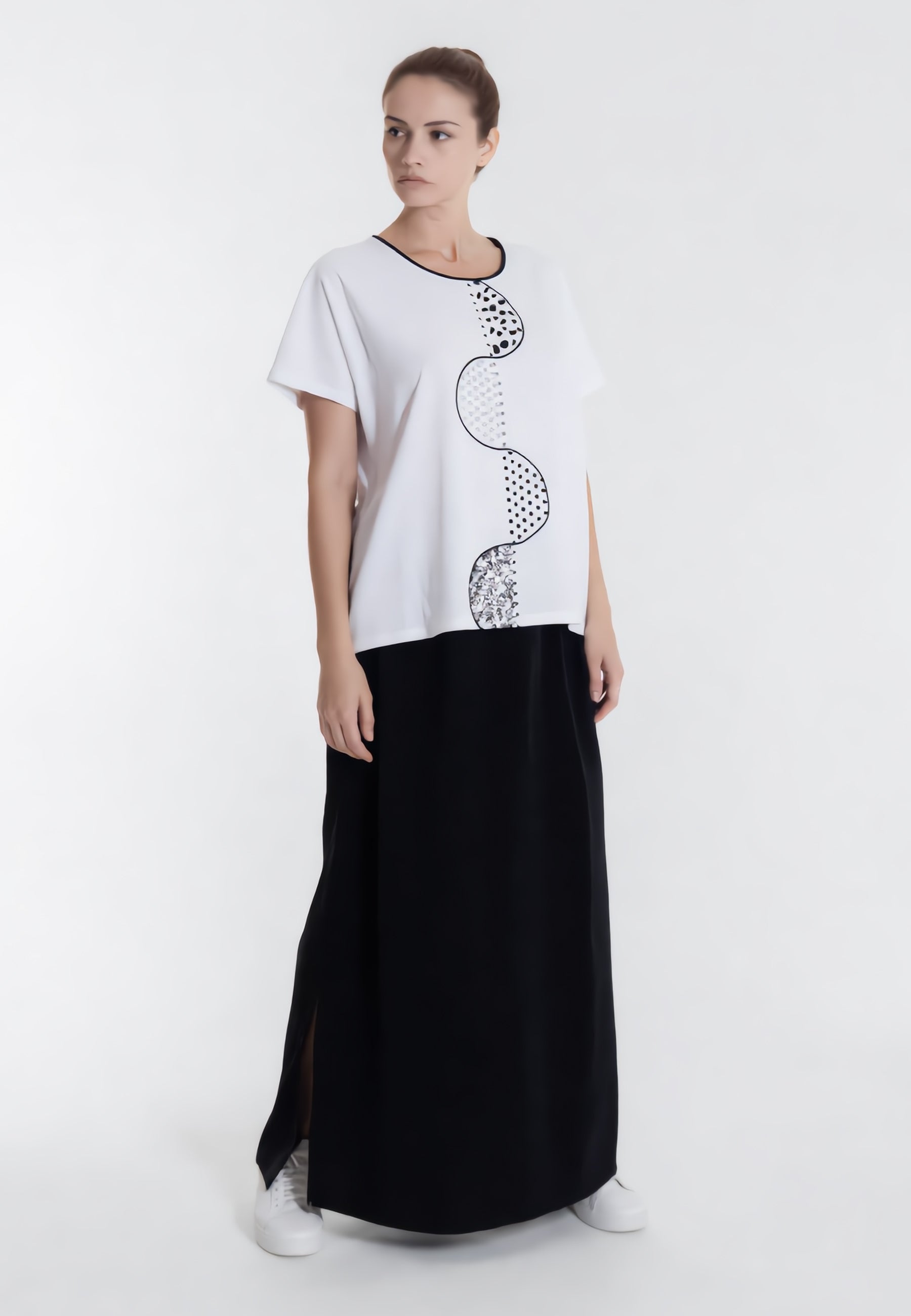 CARLA FERRONI T Shirt Donna Mezza manica Viscosa Leggera 22229