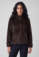 CARLA FERRONI Giubbino Donna Lungo Ecopelliccia Interna Calda 22264