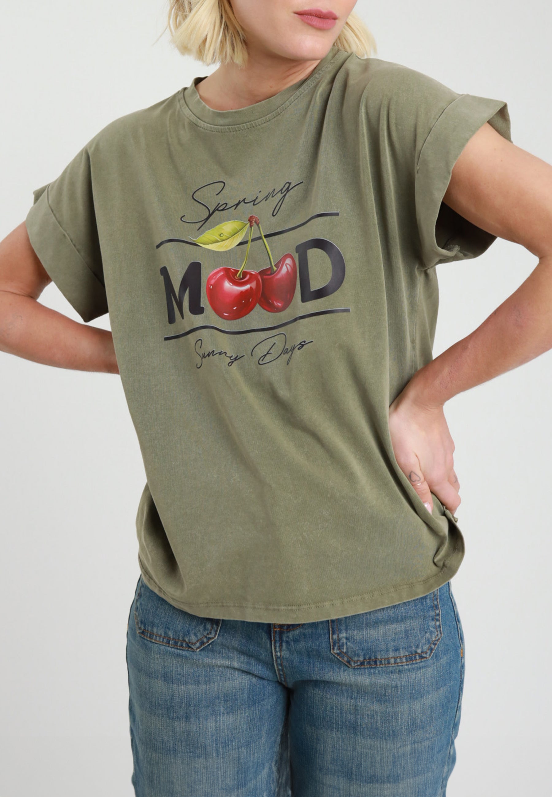 SUSY MIX T-Shirt Donna Mezza Manica Cotone Estivo Stampata 230M