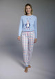 YSABEL MORA Pigiama Donna Lungo Cotone Caldo Stampa Pinguino 26231