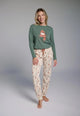 YSABEL MORA Pigiama Donna Lunga Cotone Interlock Caldo 26233