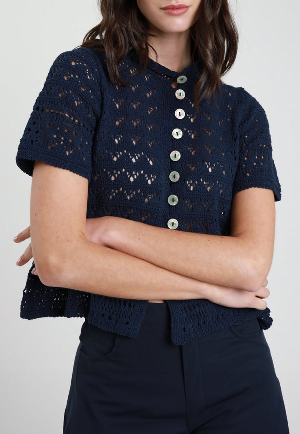 SUSY MIX Cardigan Donna M/M Cotone Estivo in Crochet 26288