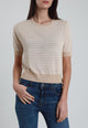 SUSY MIX Maglia Donna Mezza Manica Viscosa Estiva Rigata 31740