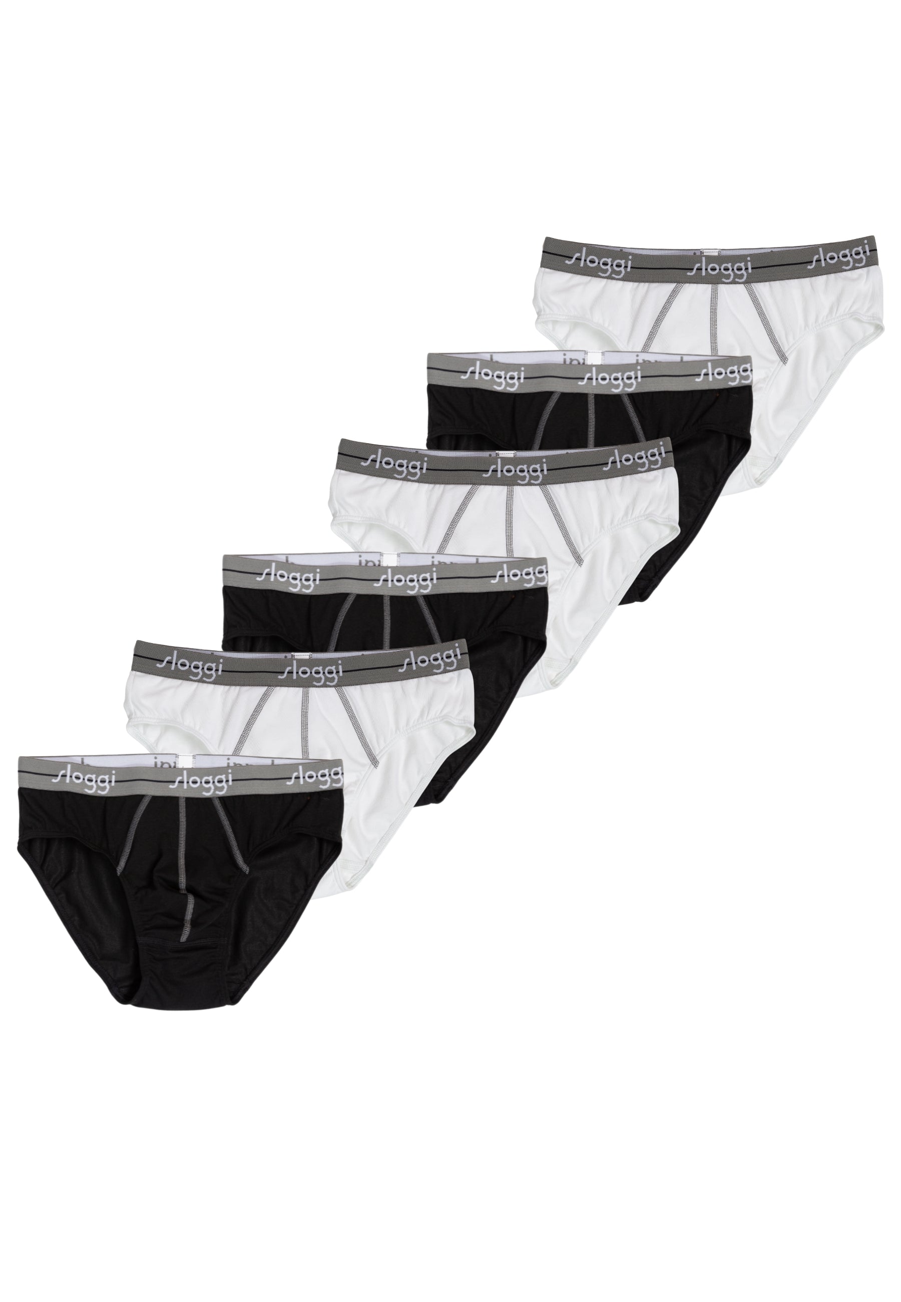 OFFERTA 6 PEZZI SLOGGI START MIDI Slip Medi Bi-Colore Uomo