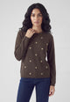 CARLA FERRONI Maglia Donna Lunga Girocollo Lana e Cashmere Calda 4451