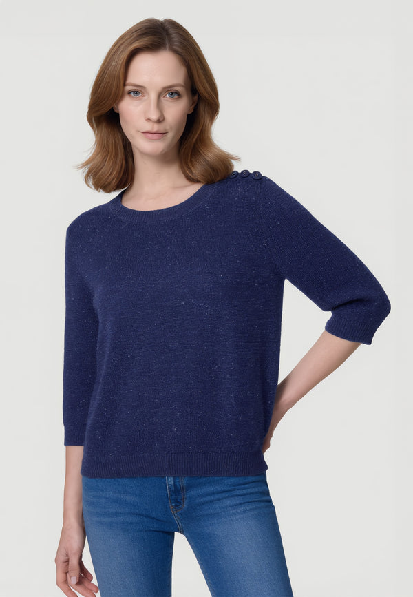 PREMODE Maglia Donna Cotone Lurex Manica Lunga ART. 456100
