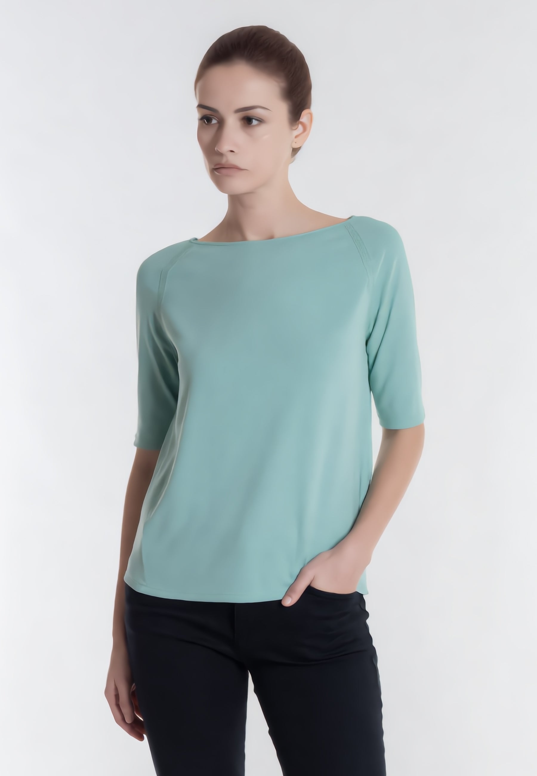 PREMODE Maglia Donna Viscosa Manica 3/4 Regular ART. 456704