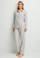 CALIDA Pigiama Donna Lungo Aperta Flanella di Cotone 46856-AW26
