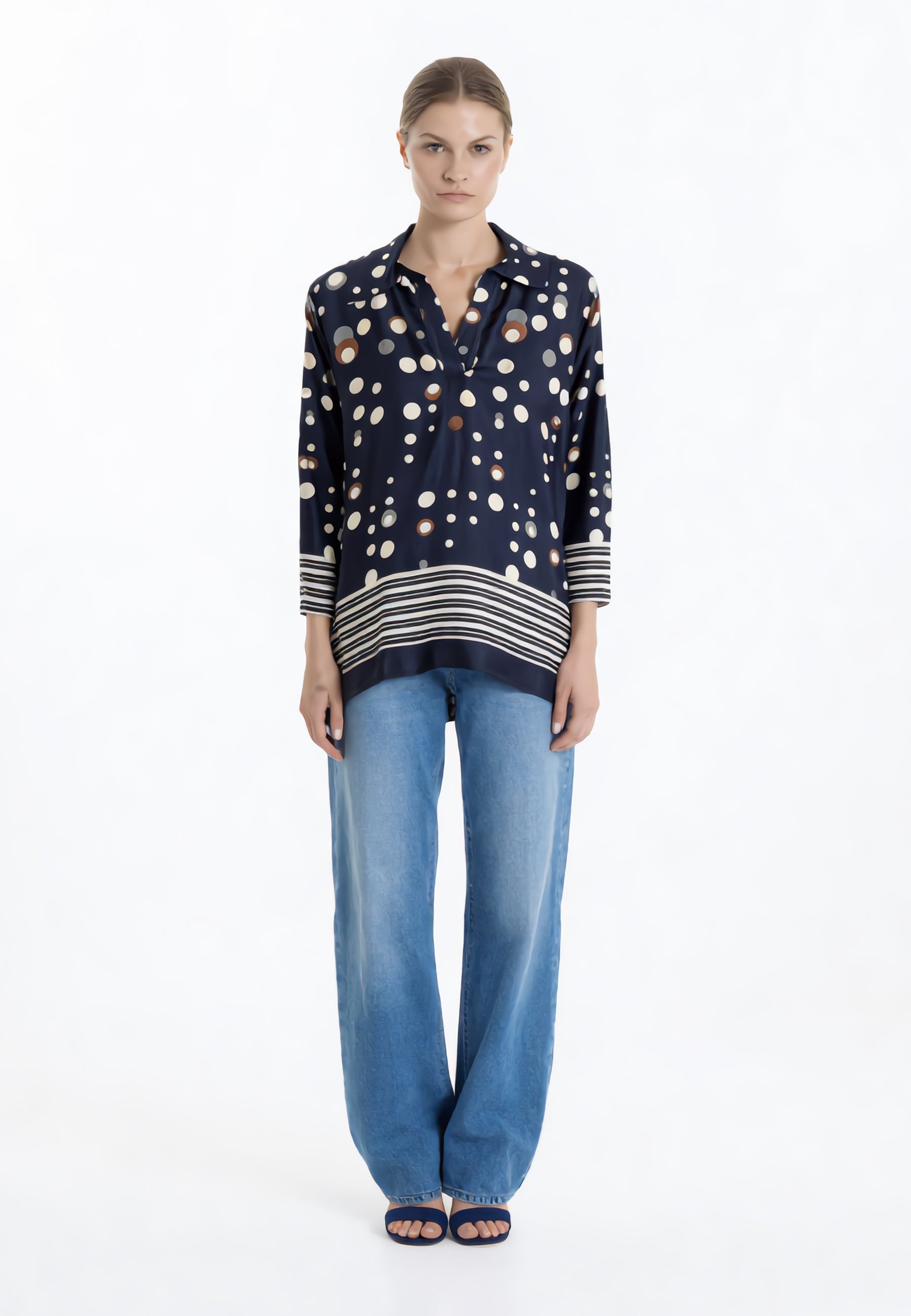 CARLA FERRONI Casacca Donna Manica 3/4 Viscosa Estiva 50094