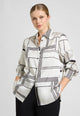 LUISA VIOLA Camicia Donna Lunga Tessuto Raso Stampa Optical 5031F1-30NU
