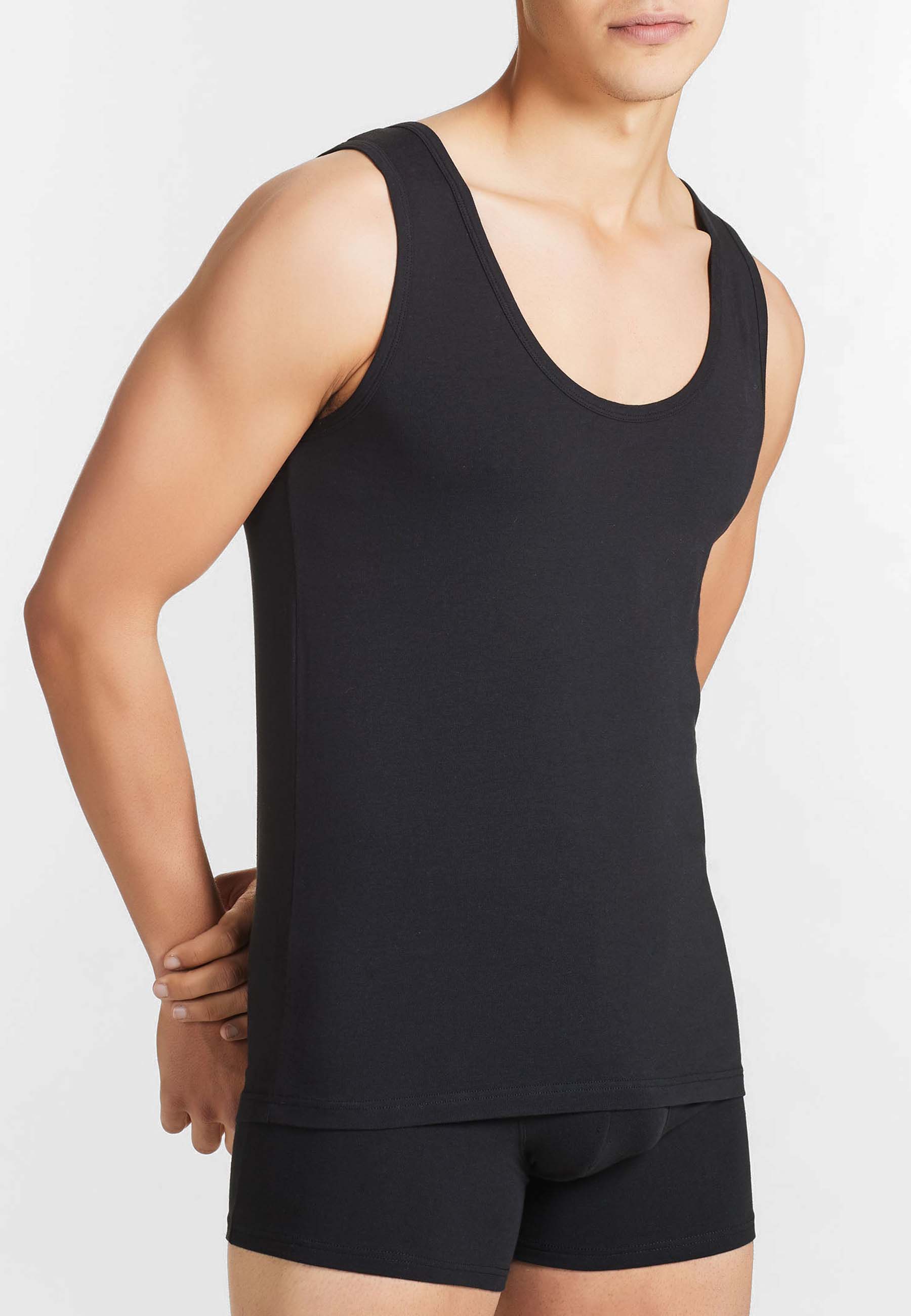 OFFERTA 6 PEZZI RAGNO 611472 Canottiera Spalla Larga Uomo Cotone Elasticizzato