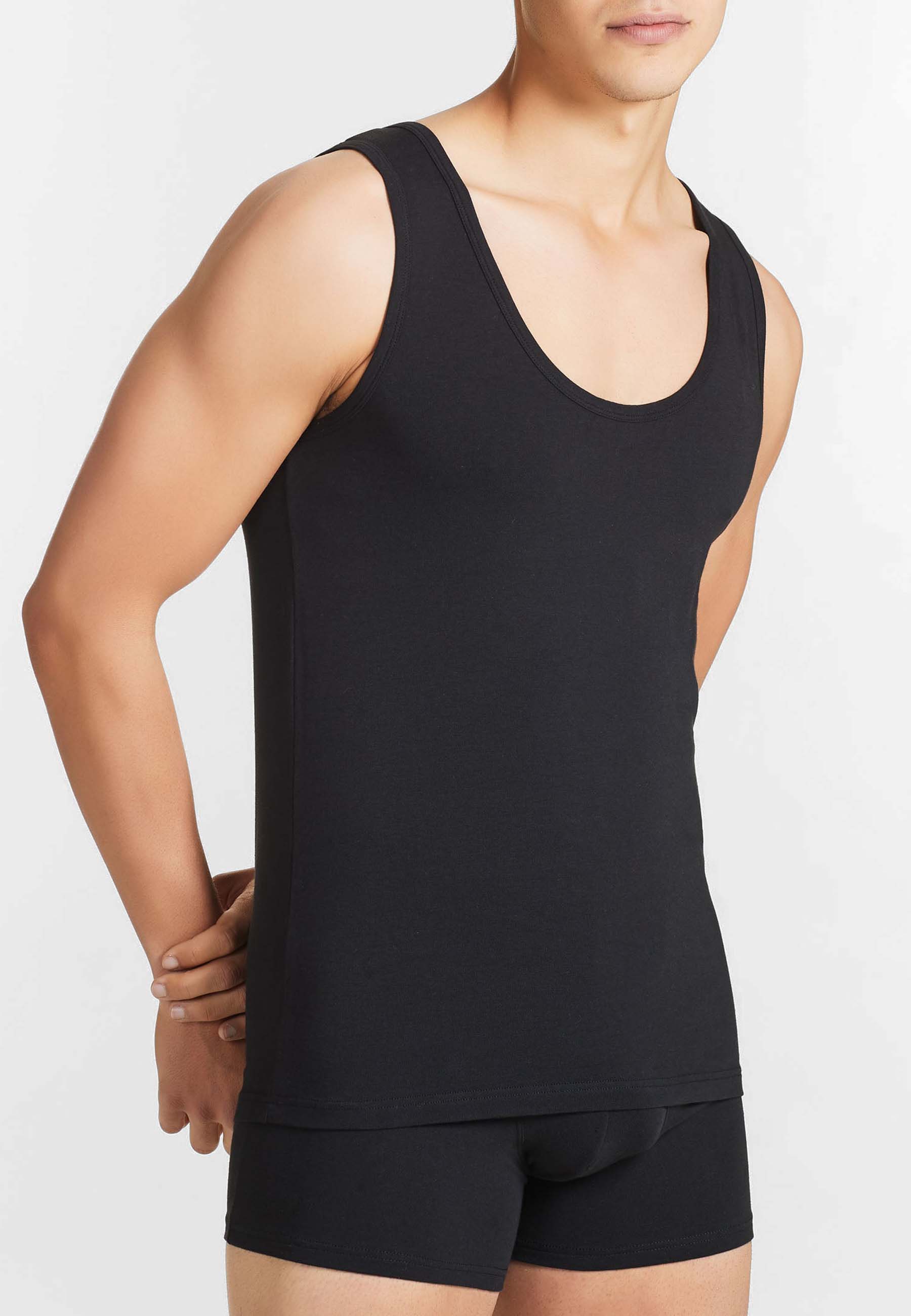 OFFERTA 6 PEZZI RAGNO 611472 Canottiera Spalla Larga Uomo Cotone Elasticizzato