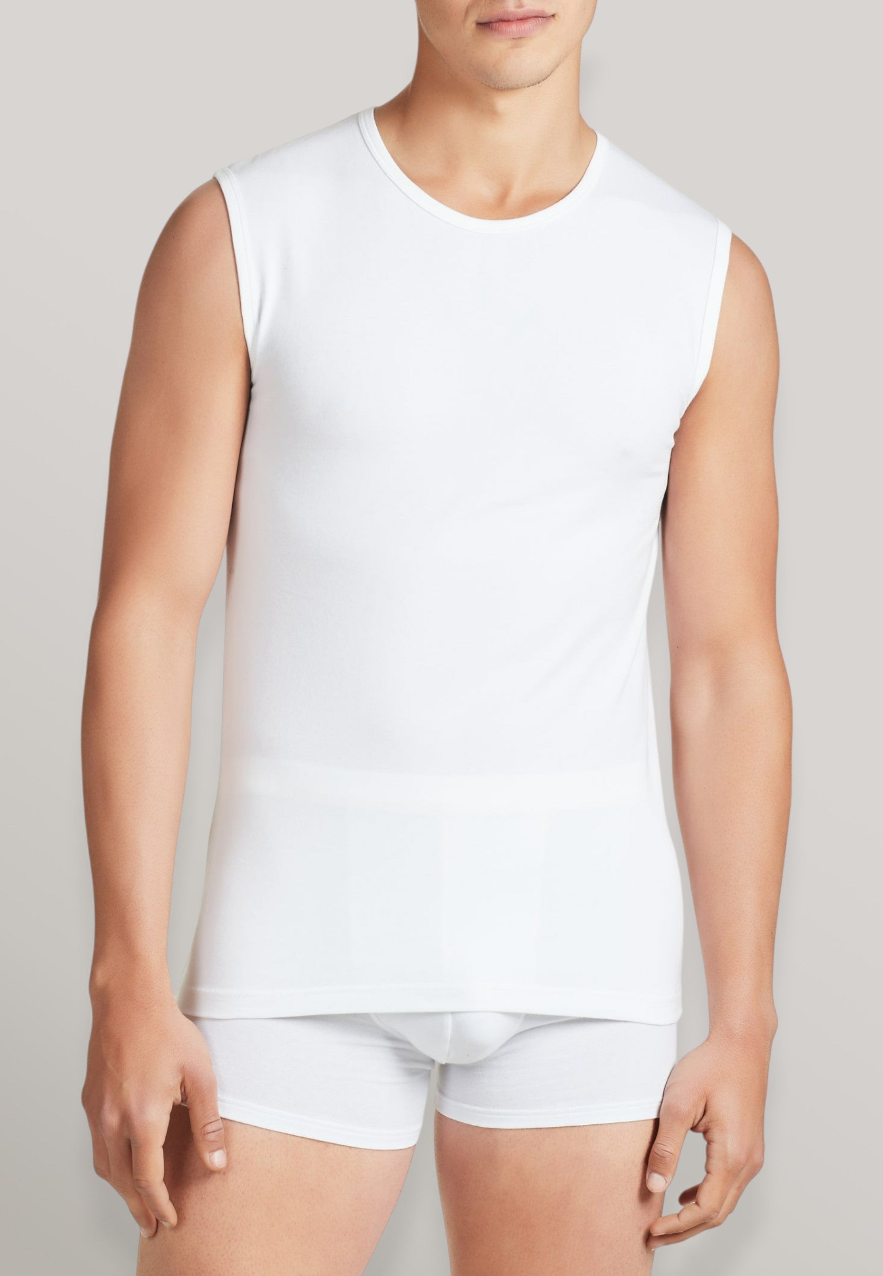 RAGNO 611474 Bipack Girocollo Smanicato Uomo Cotone Elasticizzato