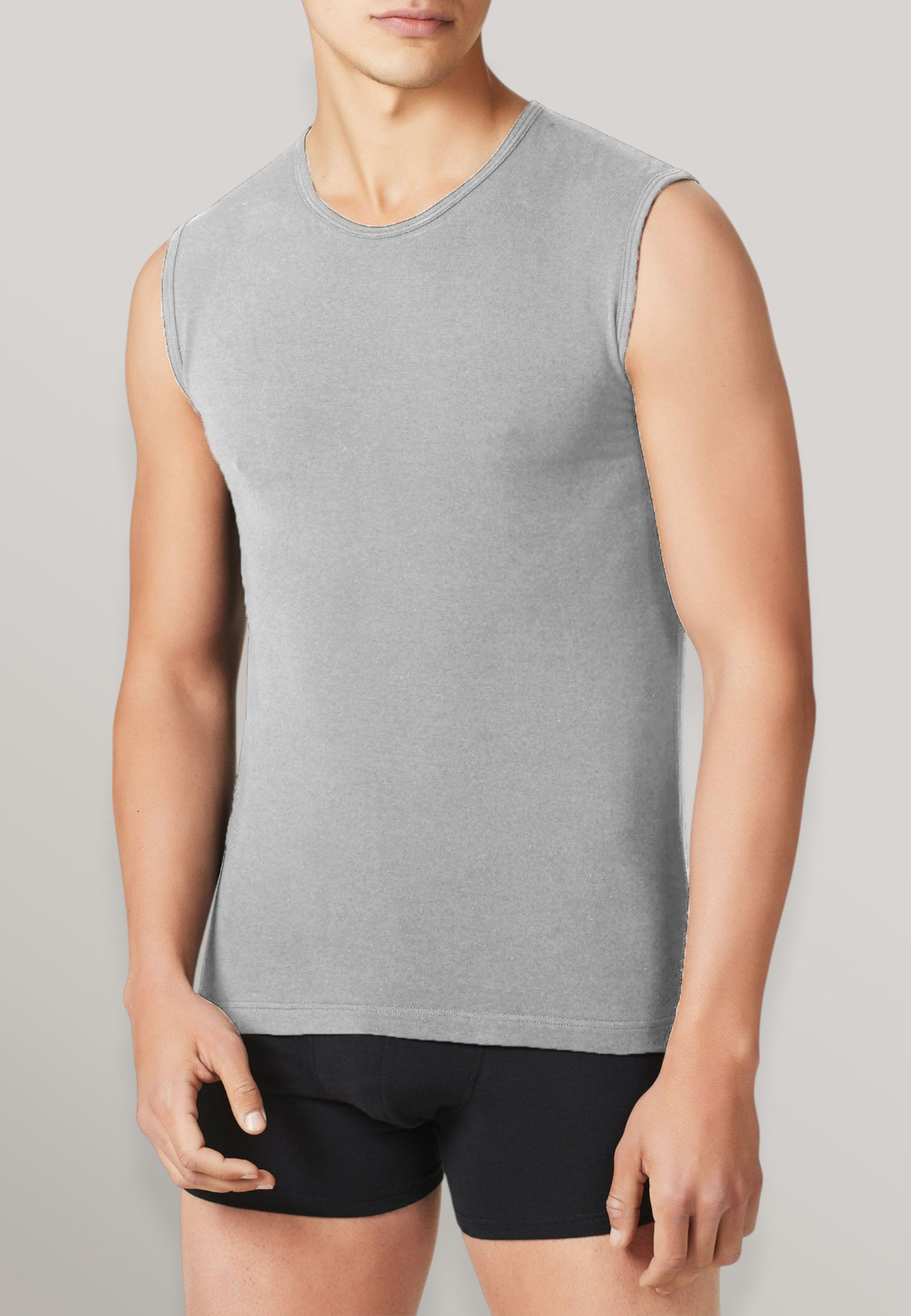 OFFERTA 6 PEZZI RAGNO 611474 Girocollo Smanicato Uomo Cotone Elasticizzato