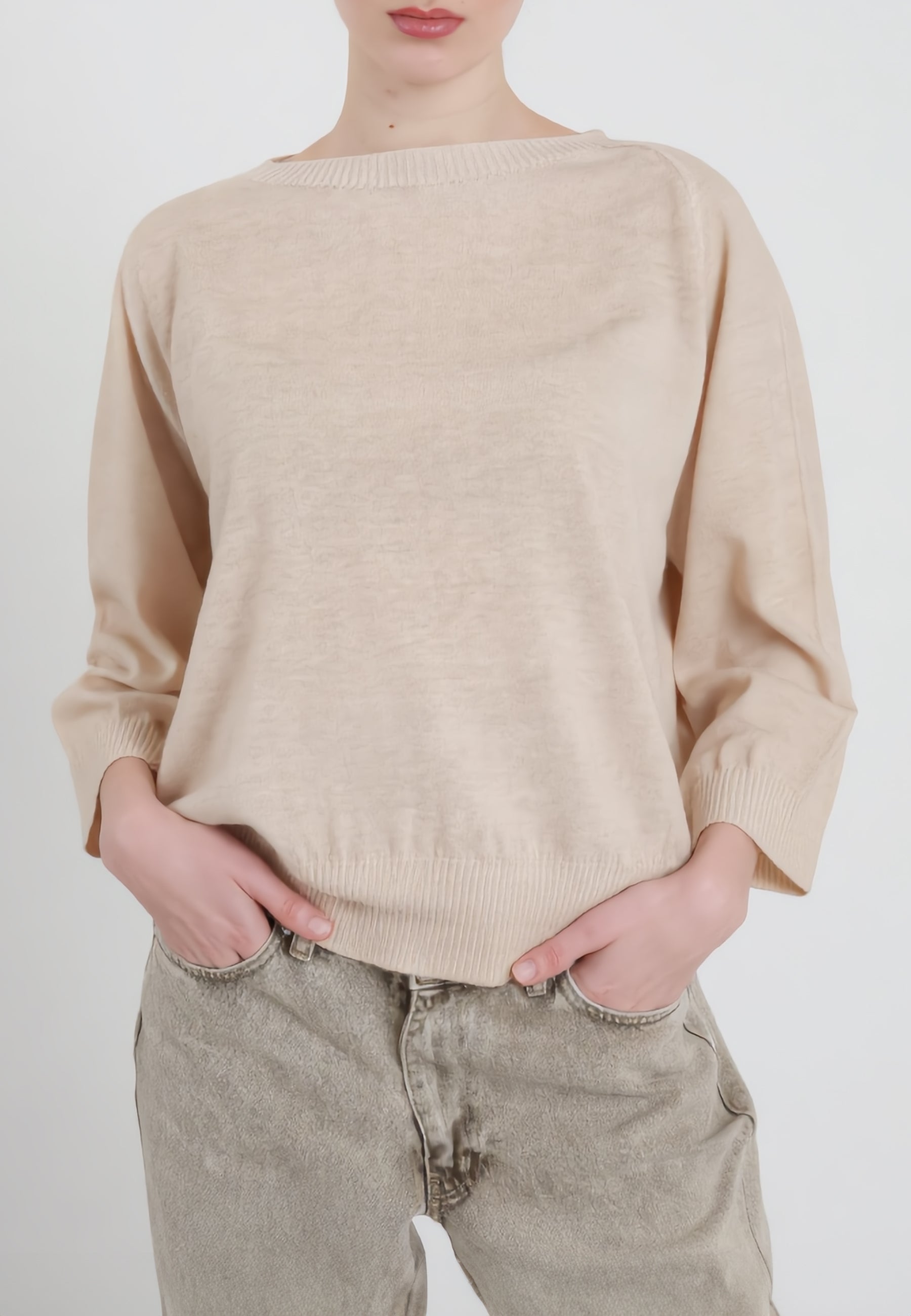 SUSY MIX Maglia Donna Maniche 3/4 Leggera Effetto Slavato 61187