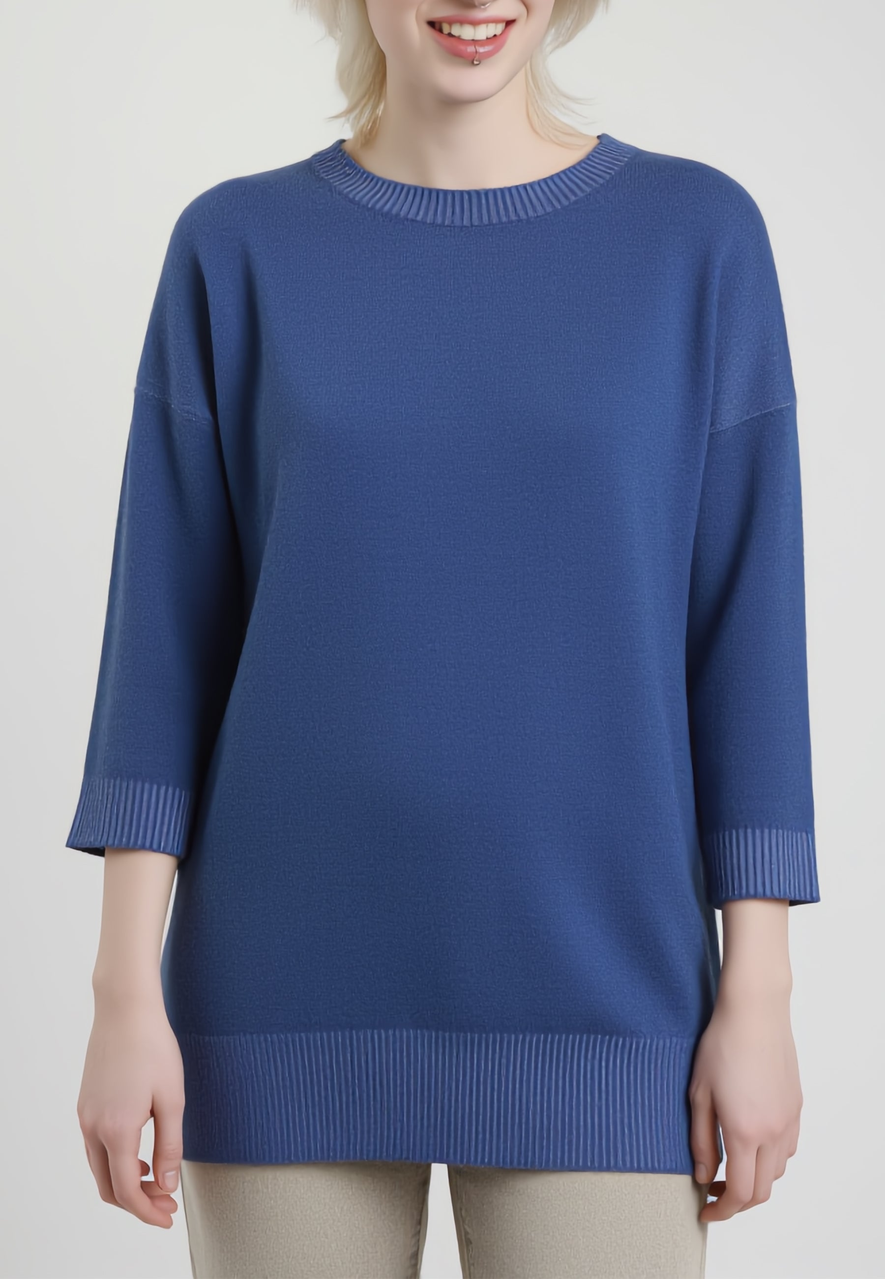 SUSY MIX Maglia Donna Maniche 3/4 Leggera Effetto Slavato 61187