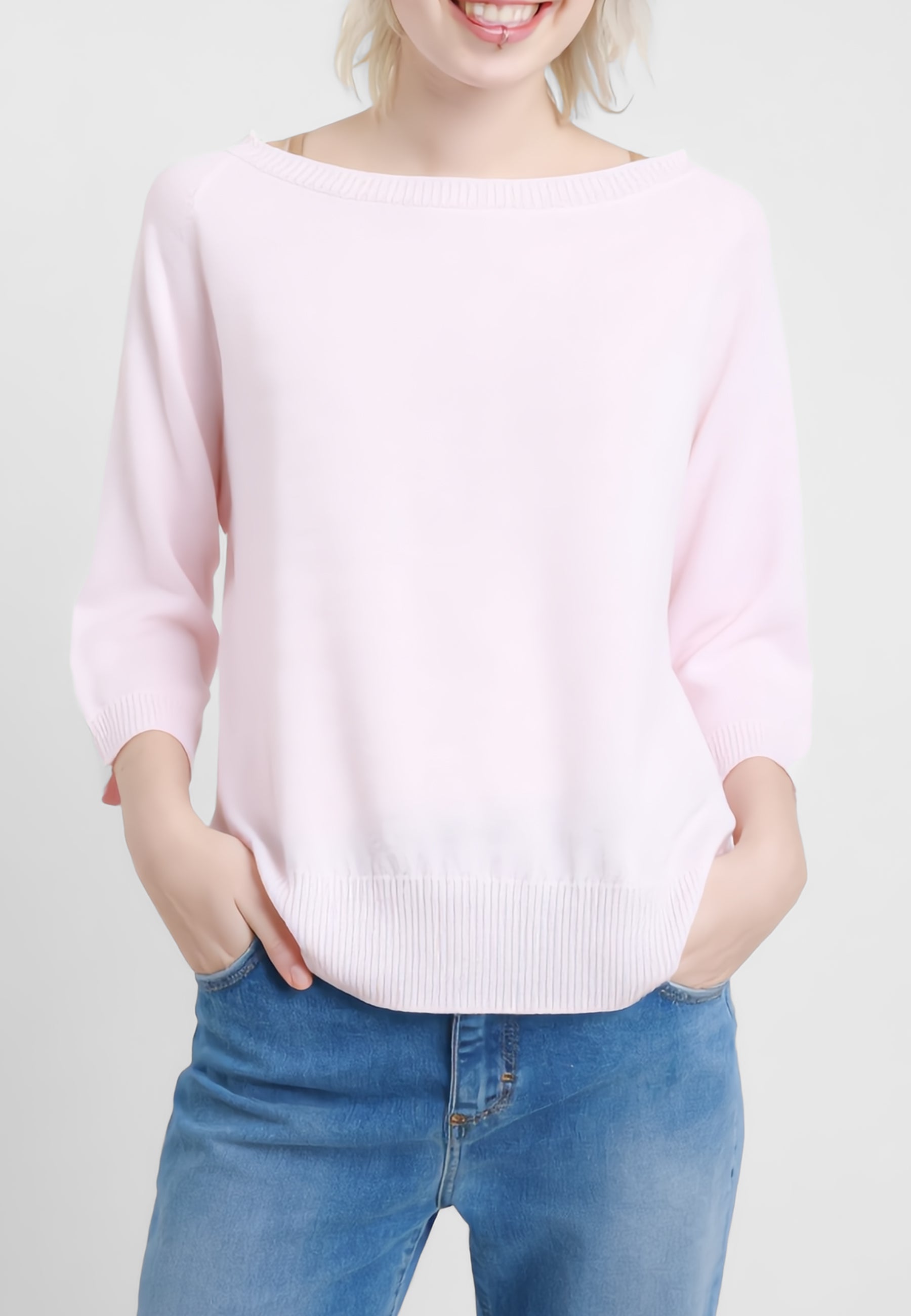 SUSY MIX Maglia Donna Maniche 3/4 Leggera Effetto Slavato 61187