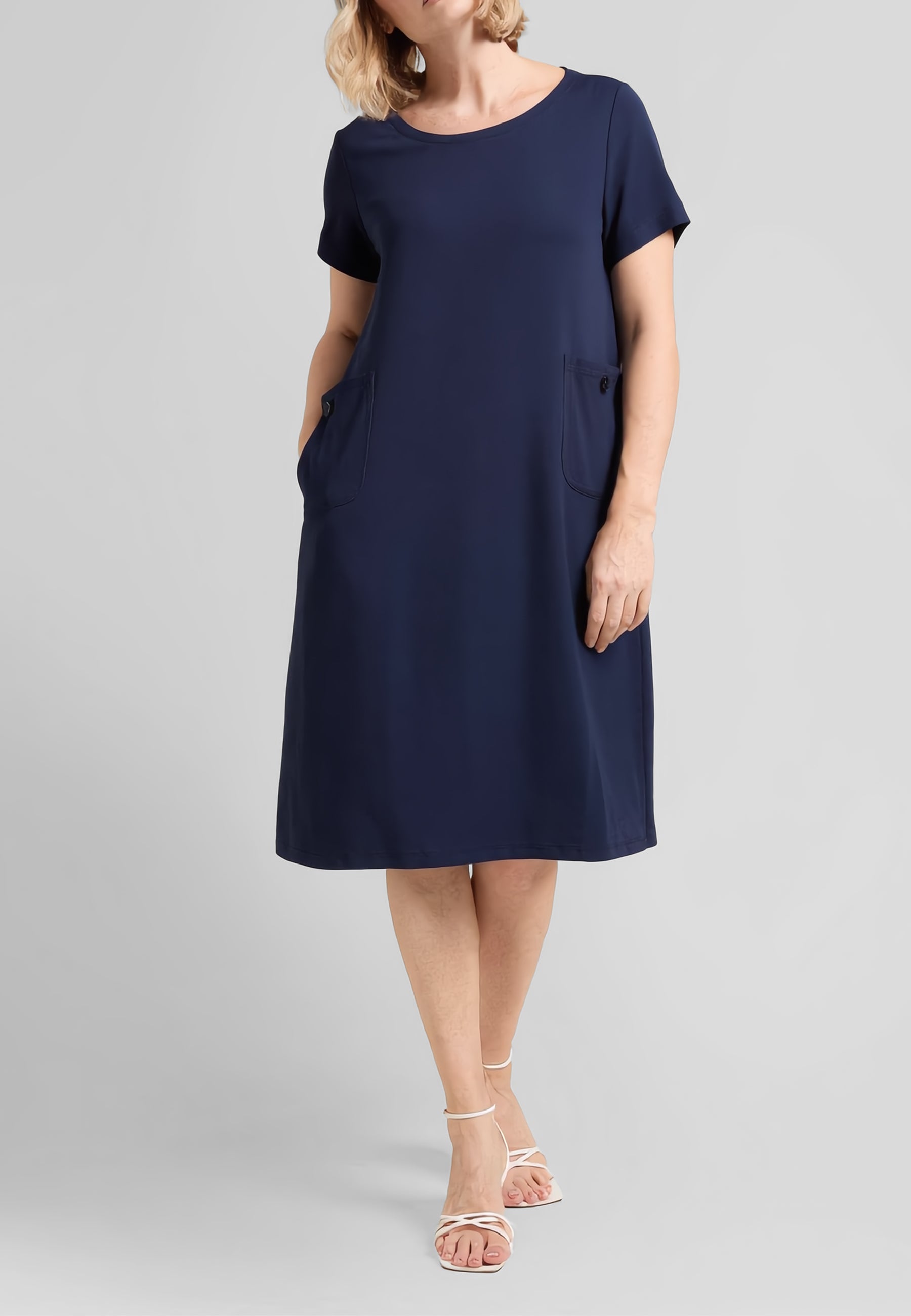 LUISA VIOLA Abito Donna Curvy In Viscosa E Lino ART. 7000F0-046W