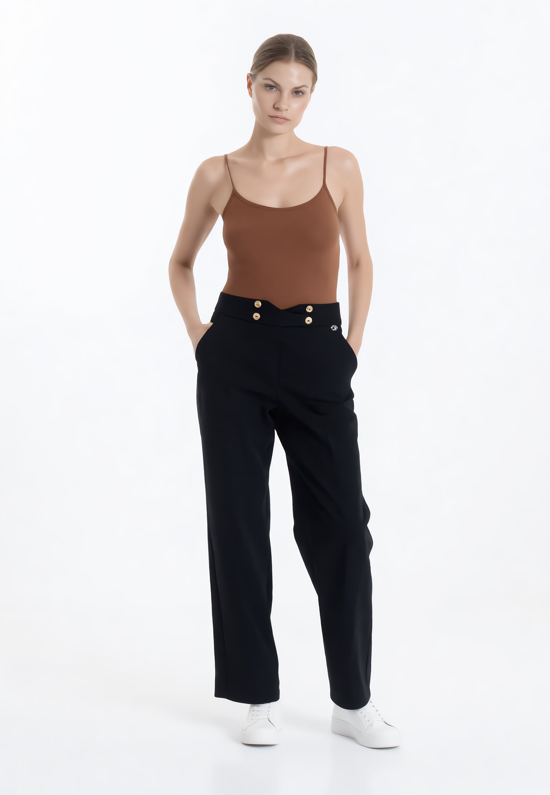 CARLA FERRONI Pantalone Donna Lungo Elastico Poliviscosa 70181