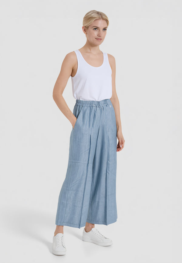 CARLA FERRONI Pantalone Donna Elastico Lyocell Leggero 70259