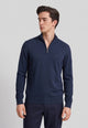 BUGATTI Lupetto Uomo Zip in Maglia Puro Cotone Invernale 7500-25529F