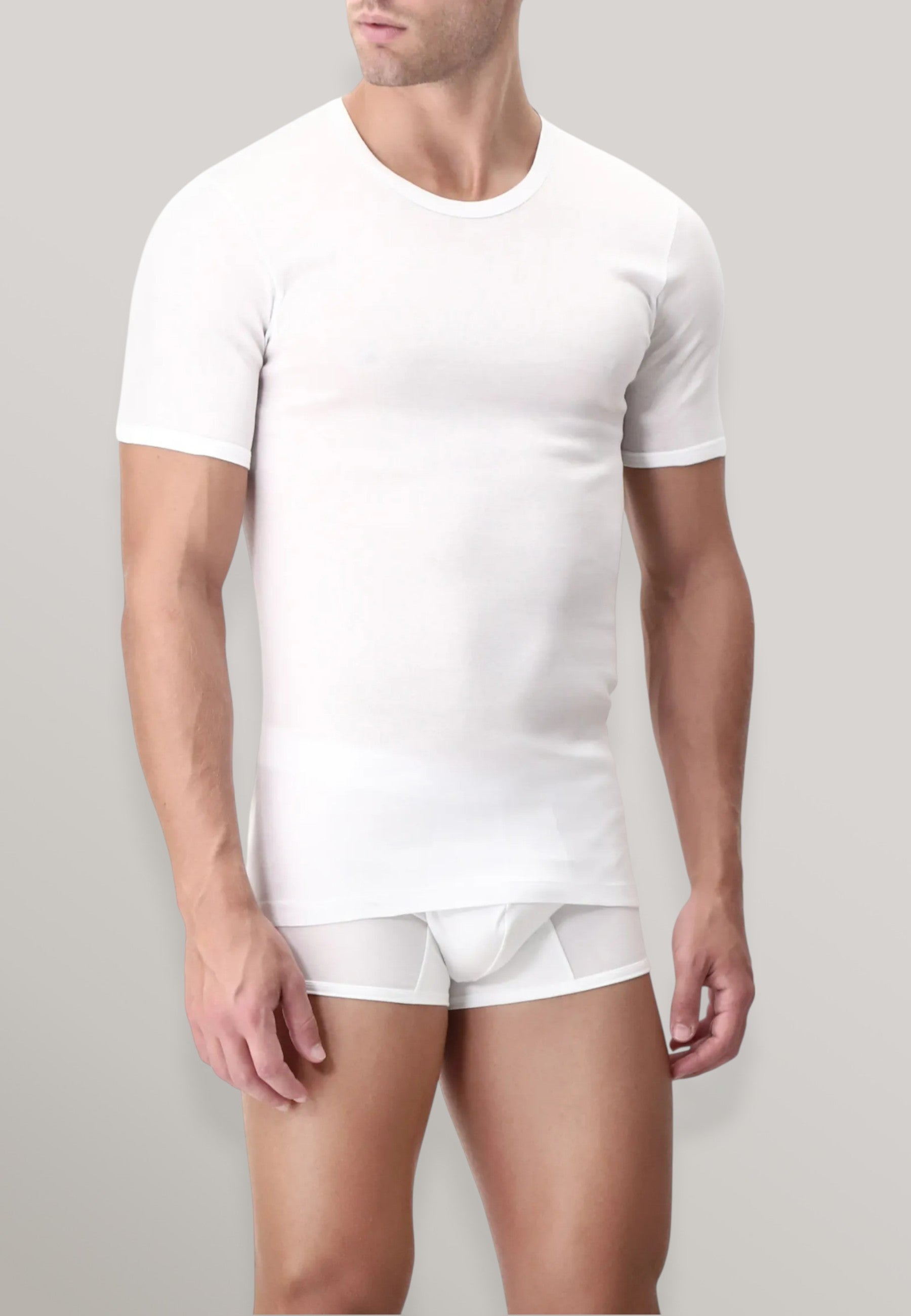 OFFERTA 3 PEZZI PEROFIL MEZZA MANICA T-shirt M/M Girocollo 100% Filo Scozia