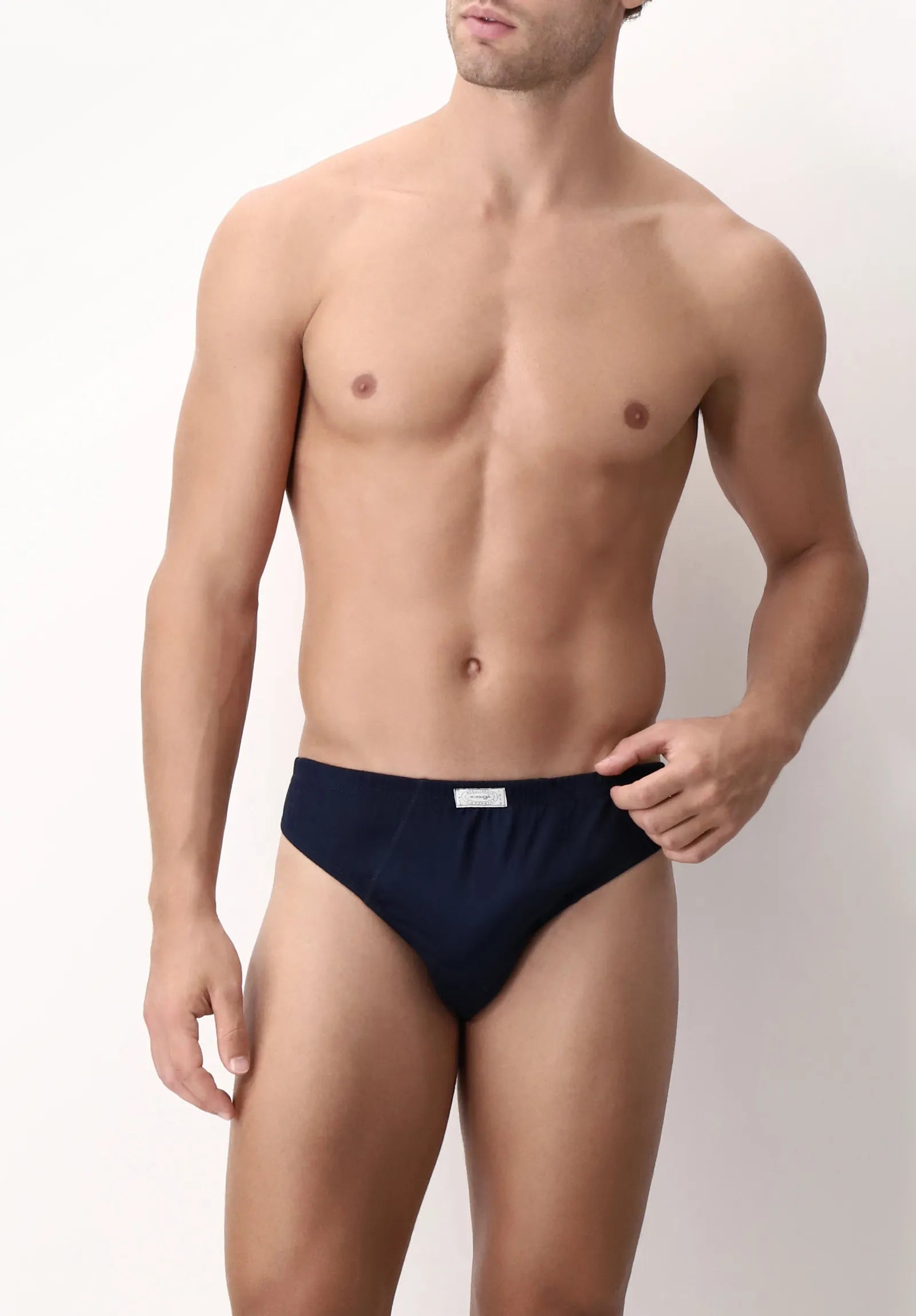 CAGI 1208 Slip Basso da Uomo in 100% Filo di Scozia