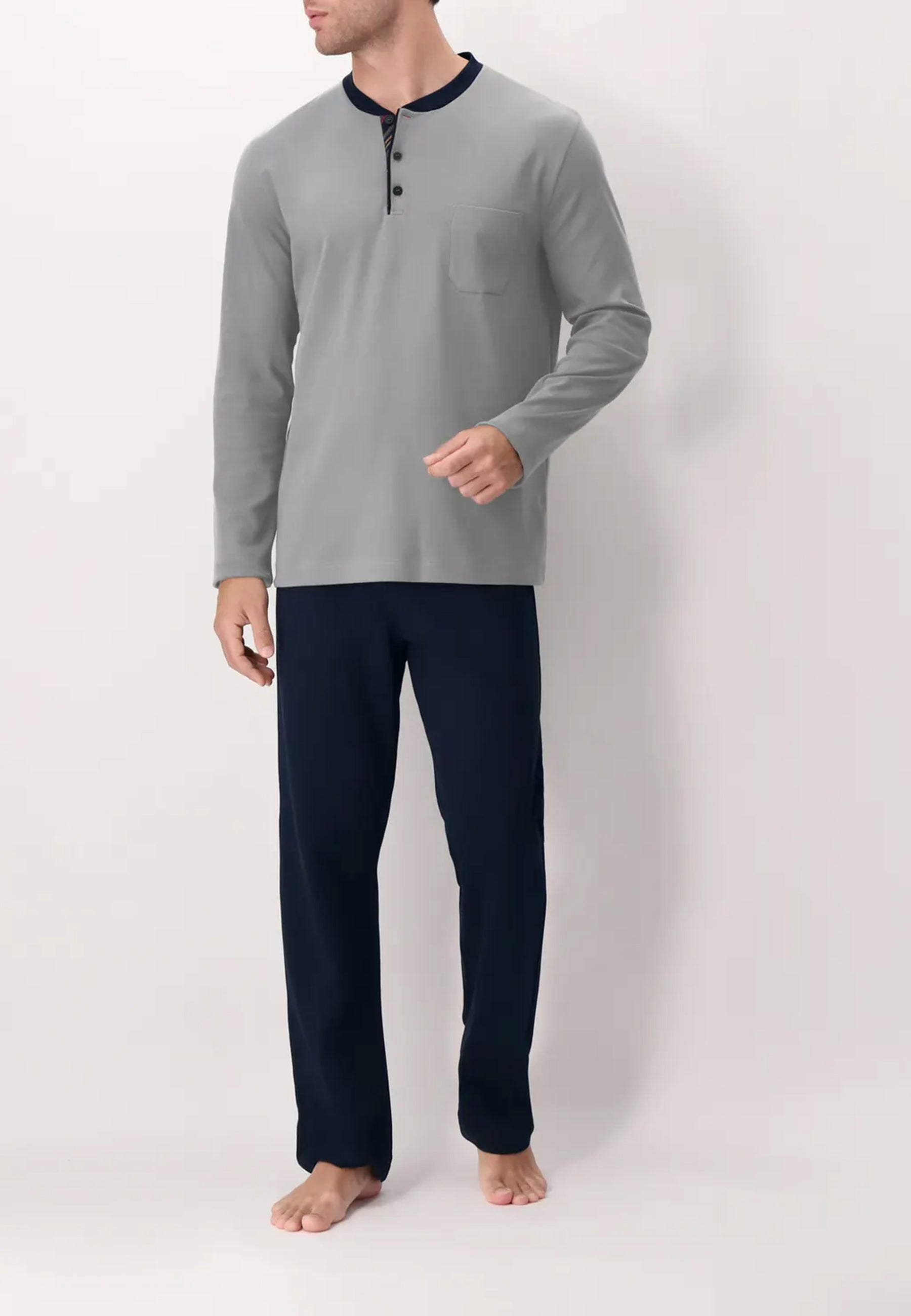 Pigiama Uomo 100% Cotone Felpato PEROFIL VPRT92979