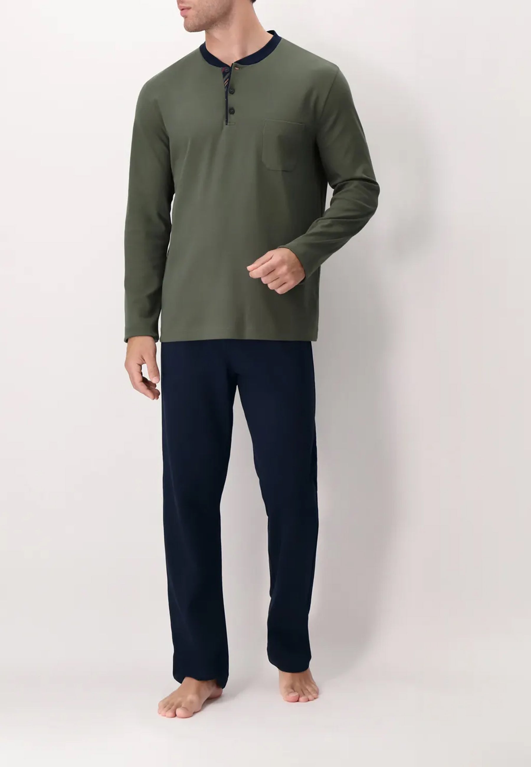 Pigiama Uomo 100% Cotone Felpato PEROFIL VPRT92979