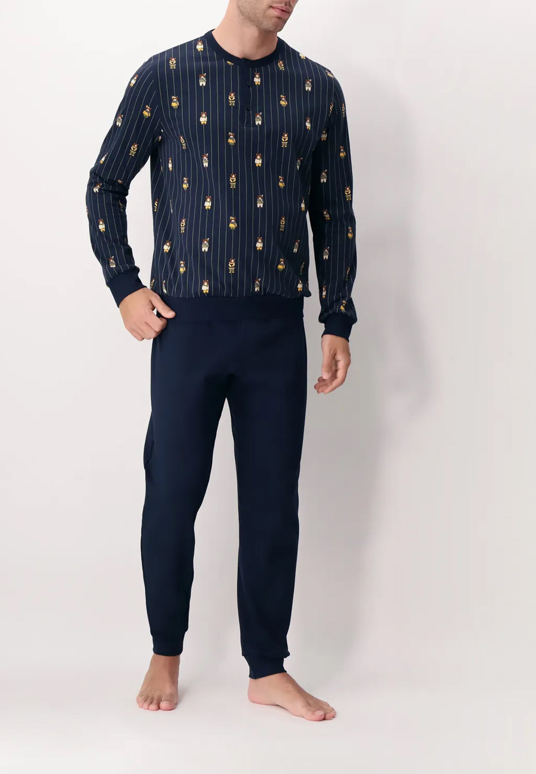 Pigiama Uomo Cotone Felpato PEROFIL VPRT92990