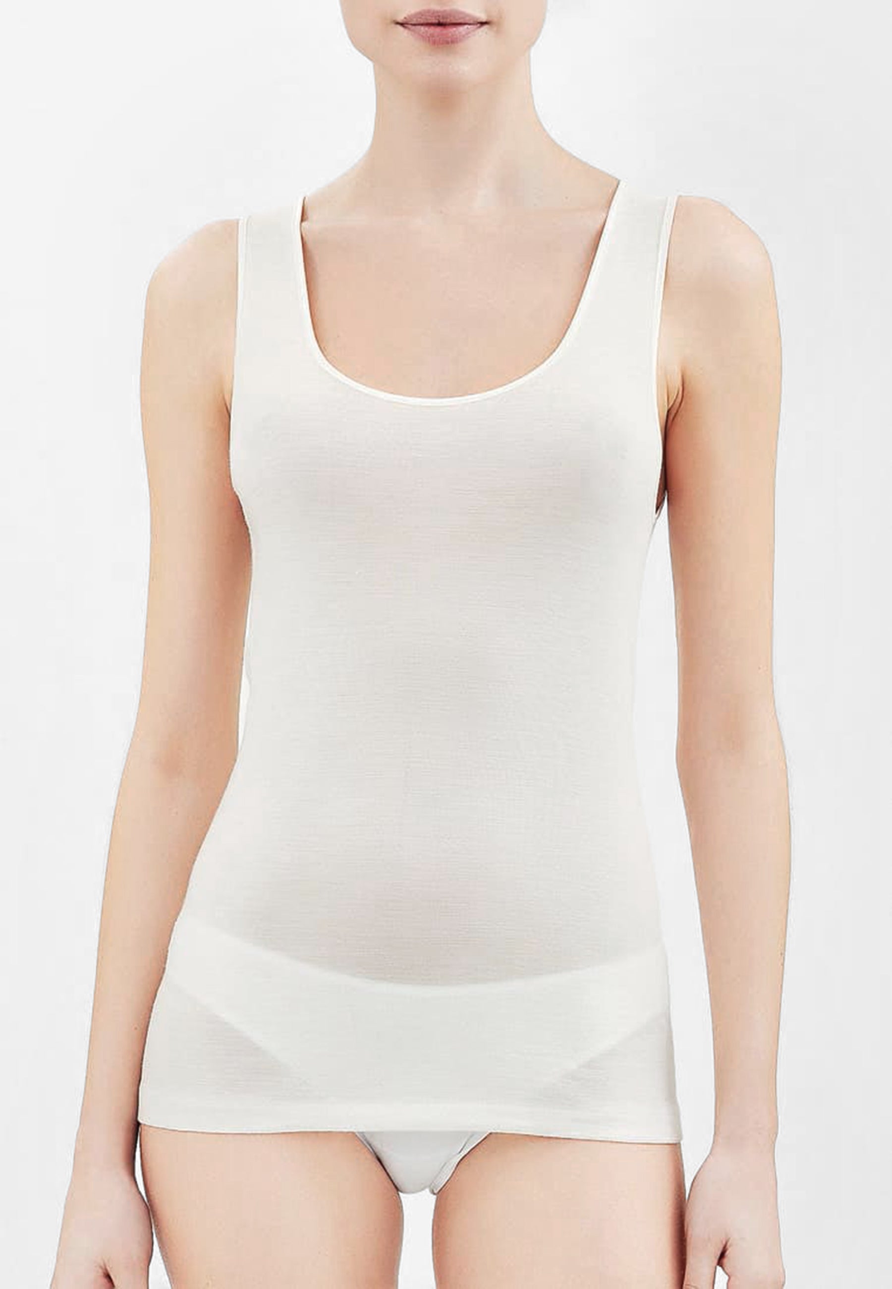 RAGNO 074022 Canottiera Spalla Larga Lana e Seta