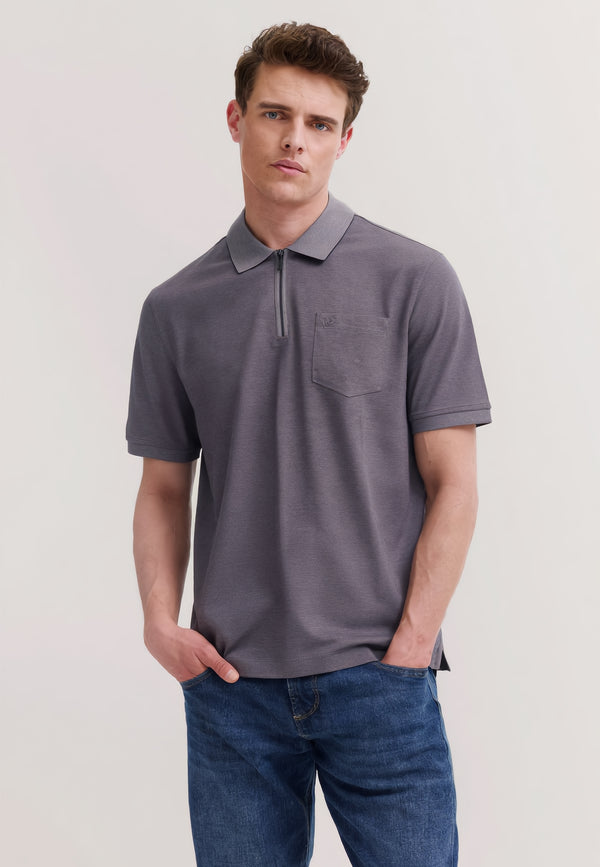BUGATTI Polo Uomo Mezza Manica Zip Cotone Piquet No Stiro ART. 8150-15097E