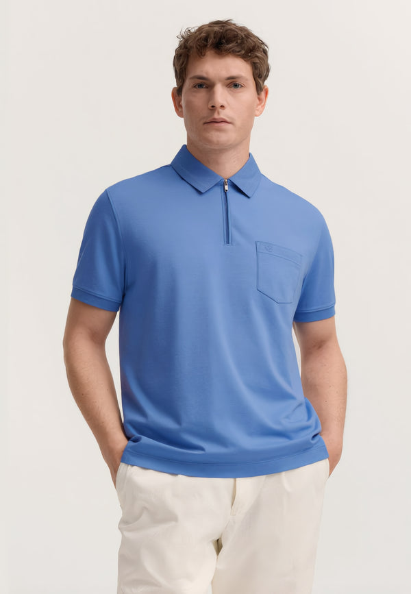 BUGATTI Polo Uomo Mezza Manica Zip Cotone Piquet No Stiro ART. 8150-15097E