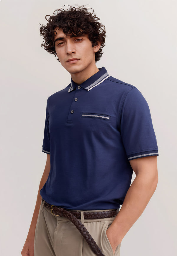 BUGATTI Polo Uomo Mezza Manica Cotone Jersey Con Tasca ART. 8151-15100E