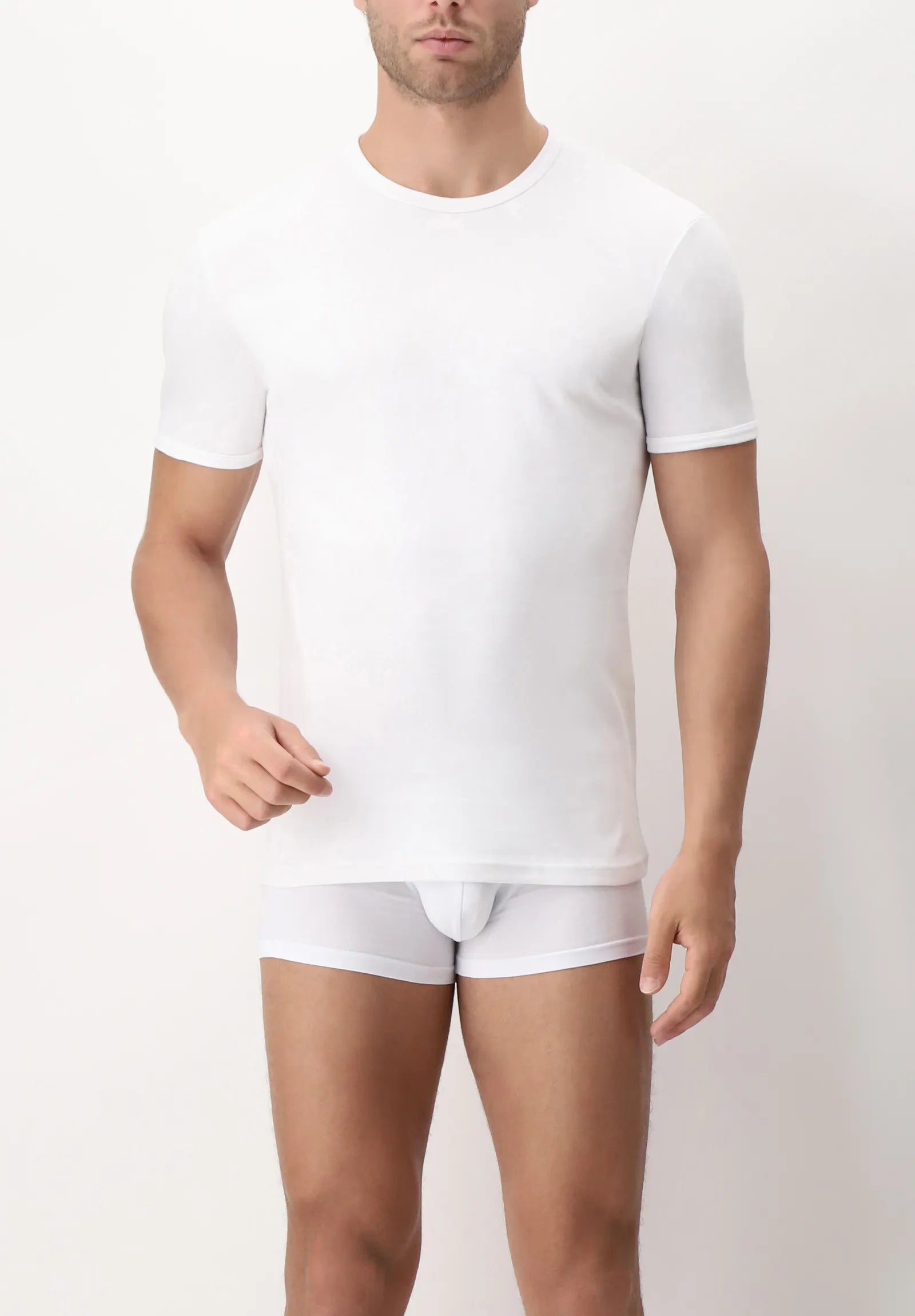 OFFERTA 3 PEZZI CAGI 1800 T-shirt Girocollo Uomo Cotone Felpato