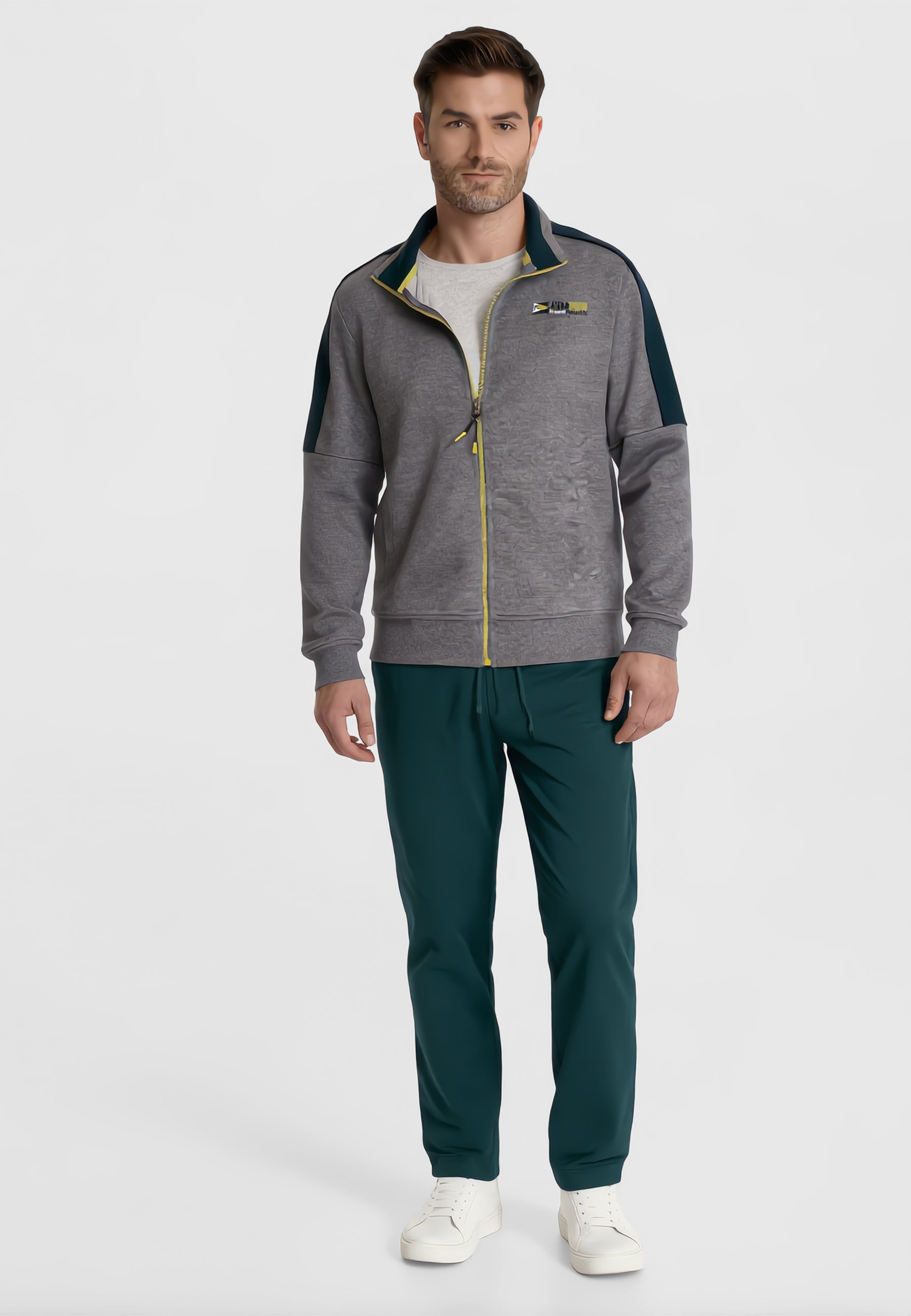 F.LLI CAMPAGNOLO Tuta Uomo Cotone Garzato Zip ART. 8E77581