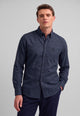 BUGATTI Camicia Uomo Lunga Collo Button Down Cotone Invernale 9350-28300F