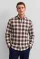 BUGATTI Camicia Uomo Lunga Flanella di Cotone Invernale 9350-28303F