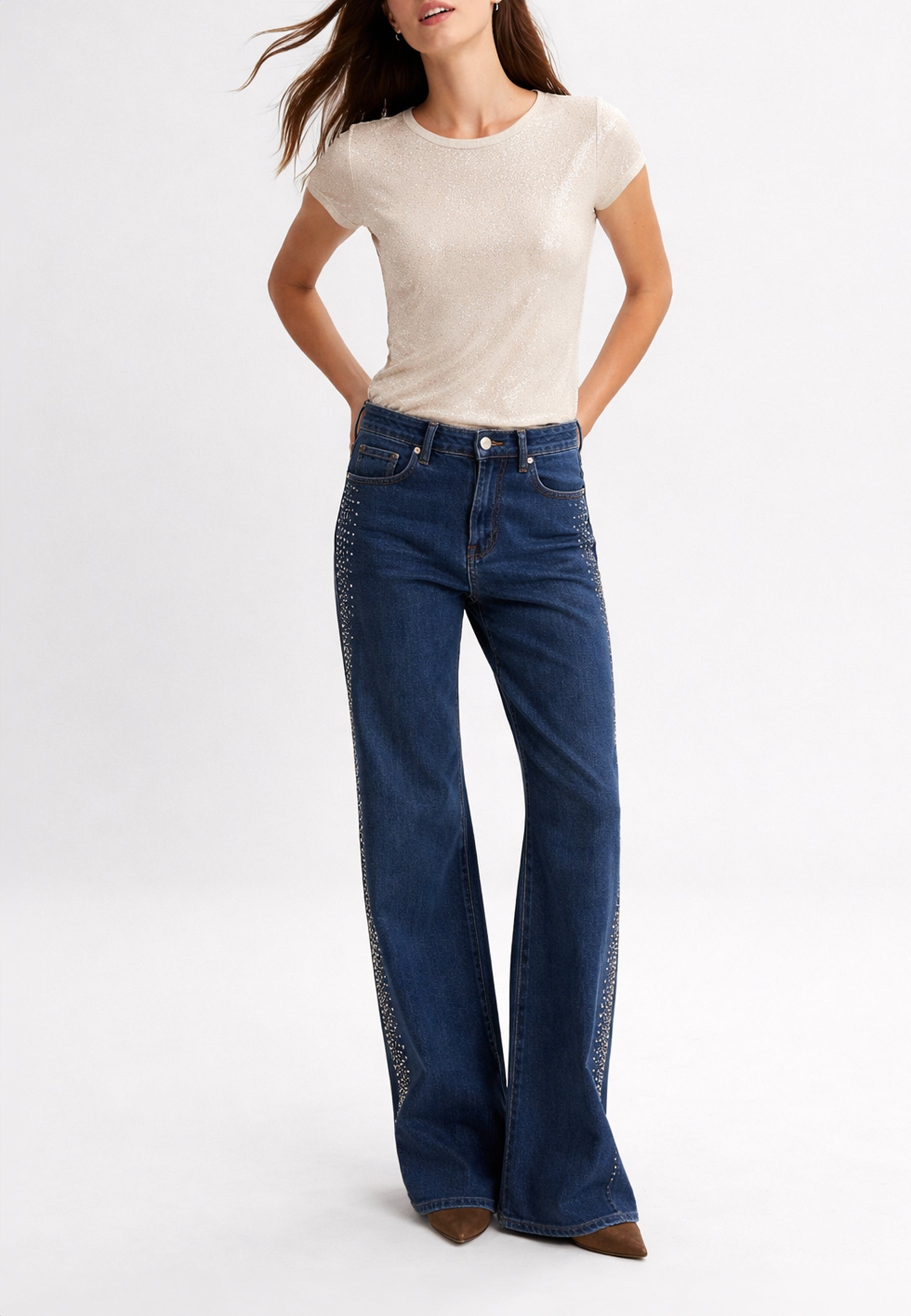 EMME MARELLA Maglia Donna Mezza Manica Viscosa Lurex ART. ACCORTA