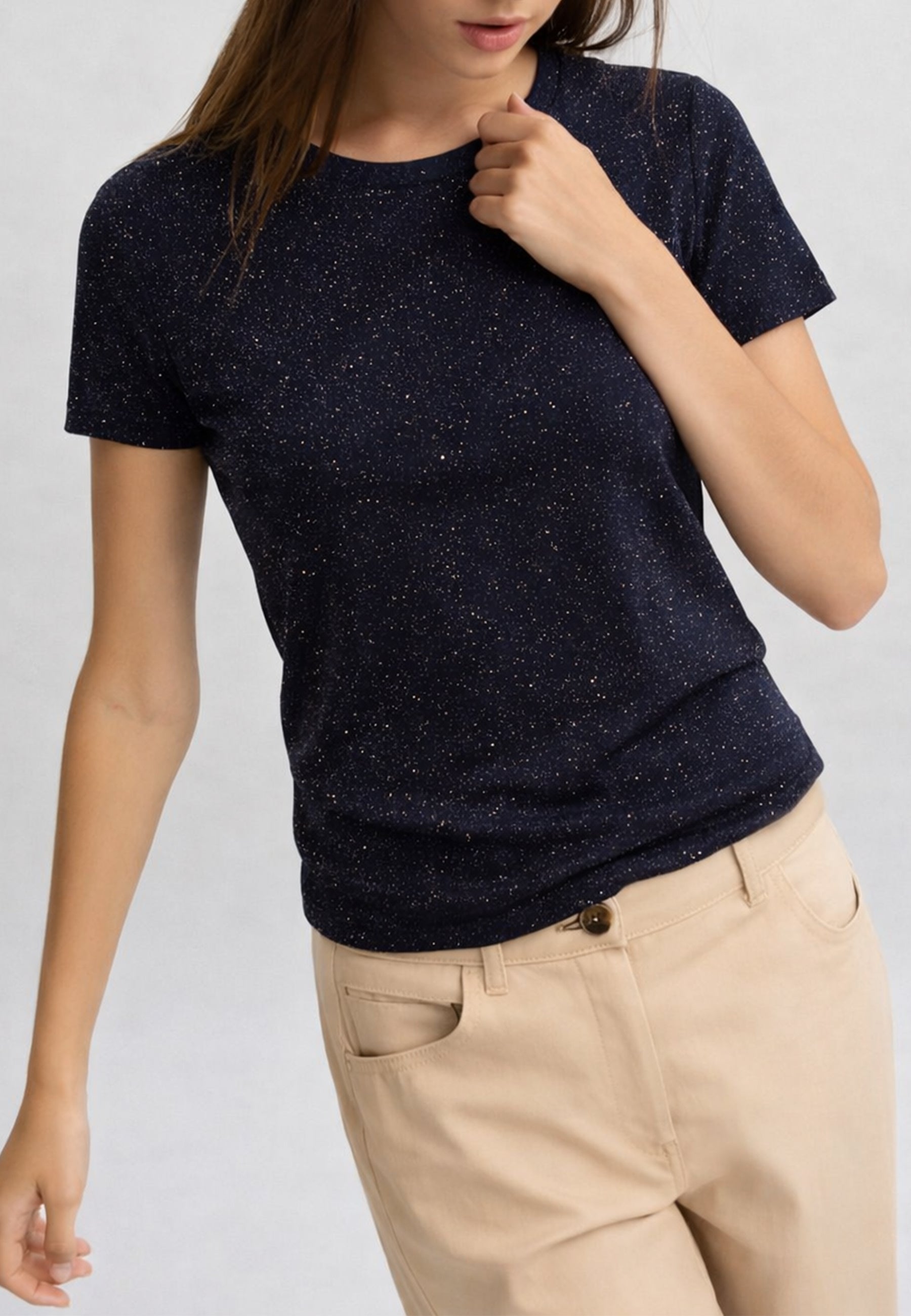 EMME MARELLA Maglia Donna Mezza Manica Viscosa Lurex ART. ACCORTA